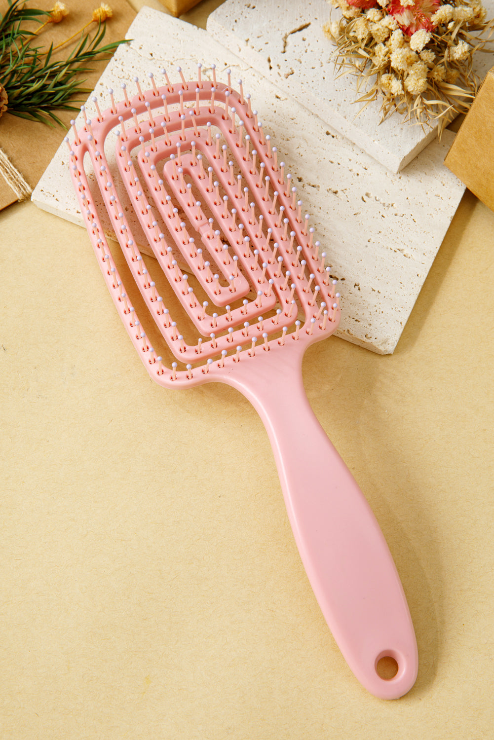 Gossamer Pink ABS Fluffy Hair Volume Comb