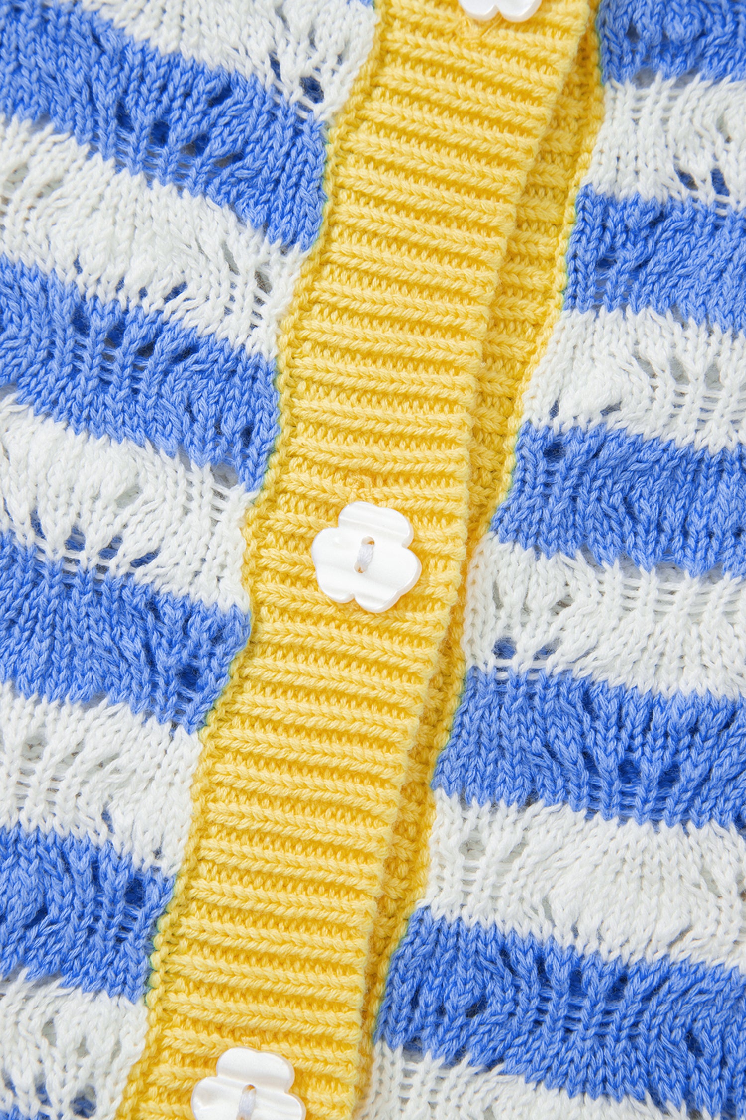 Sky Blue Stripe Striped Colorblock Button Front Long Sleeve Loose Fit Knit Cardigan
