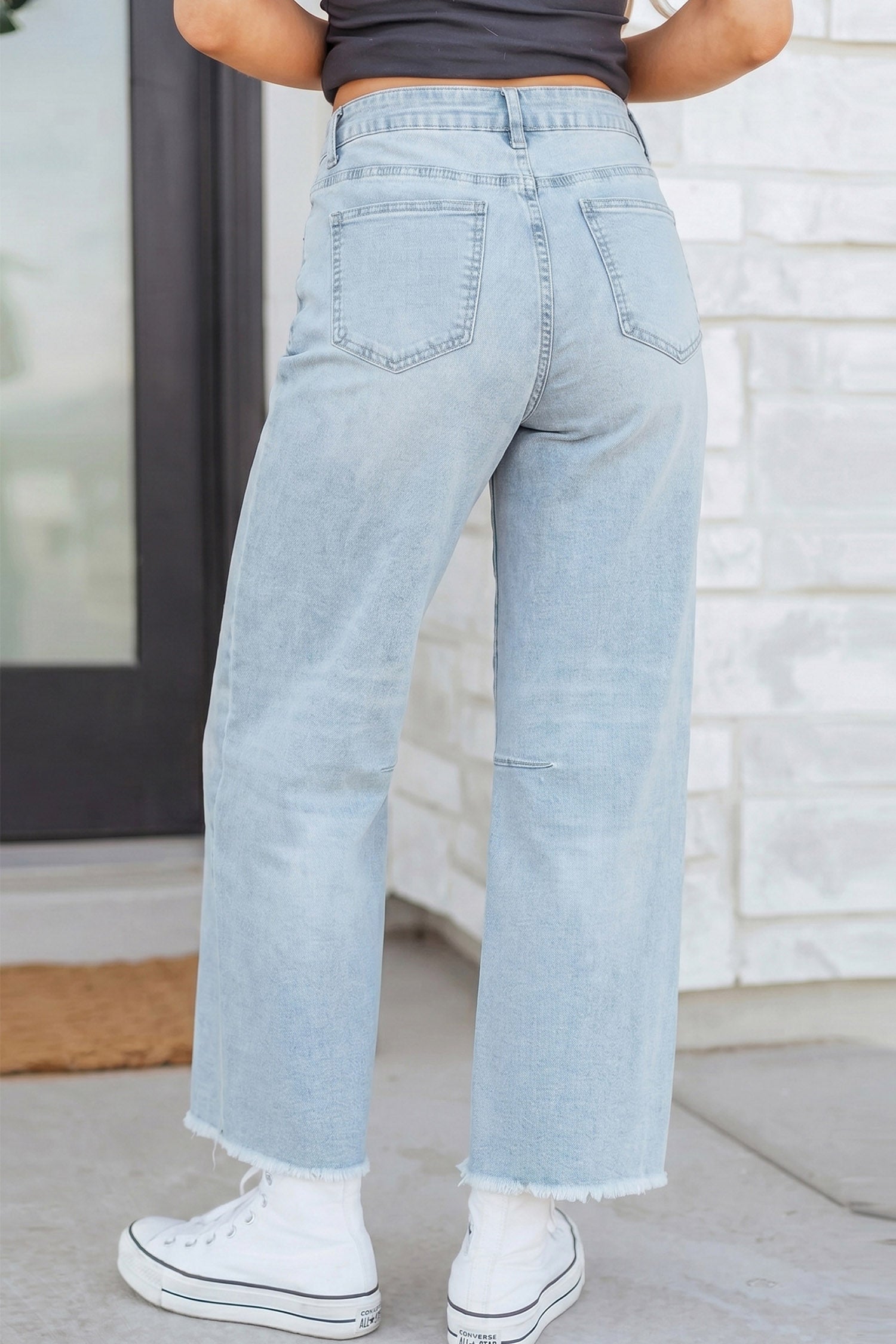 Beau Blue Sequined Pumpkin Patchwork Ankle-Length Casual Jeans