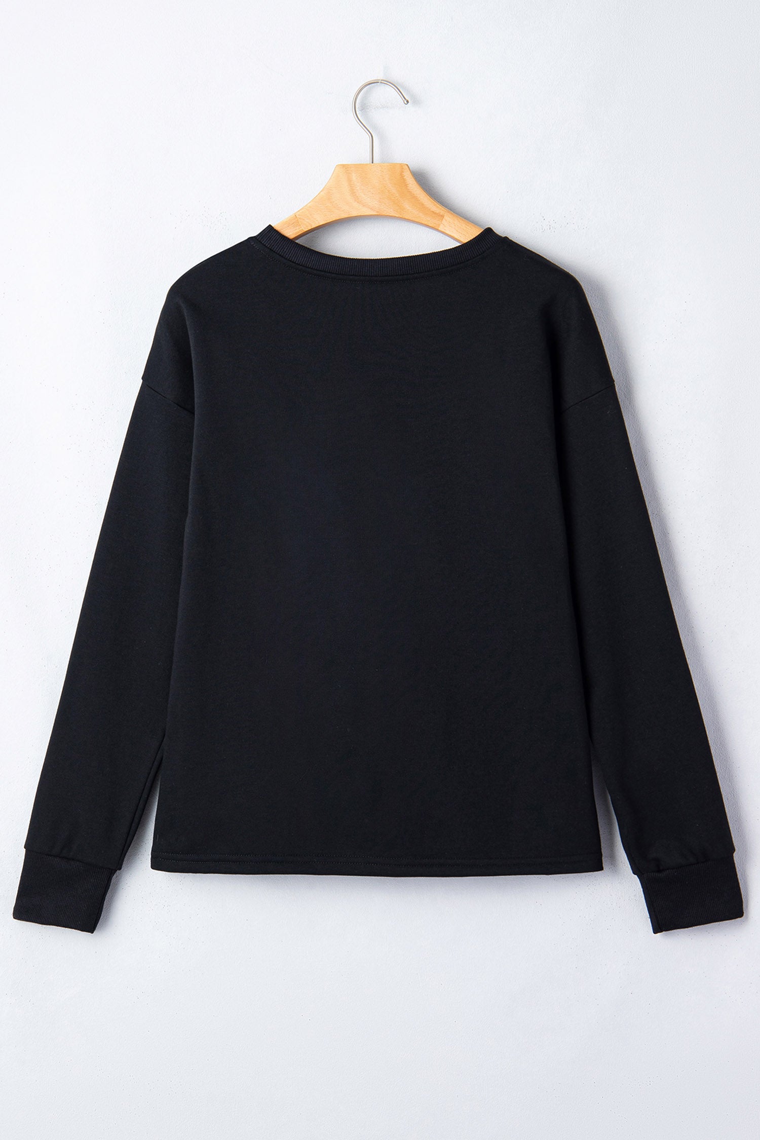Black Rhinestone Pumpkin Graphic Long Sleeve T-Shirt