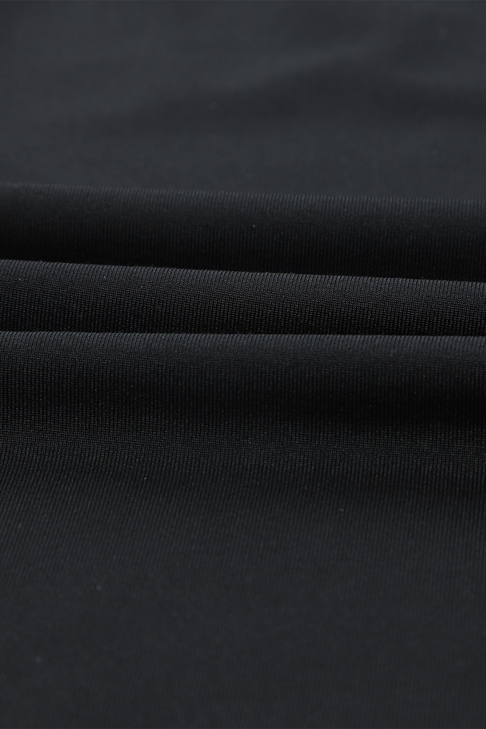 Black Solid Color High Waist Ripped Leggings