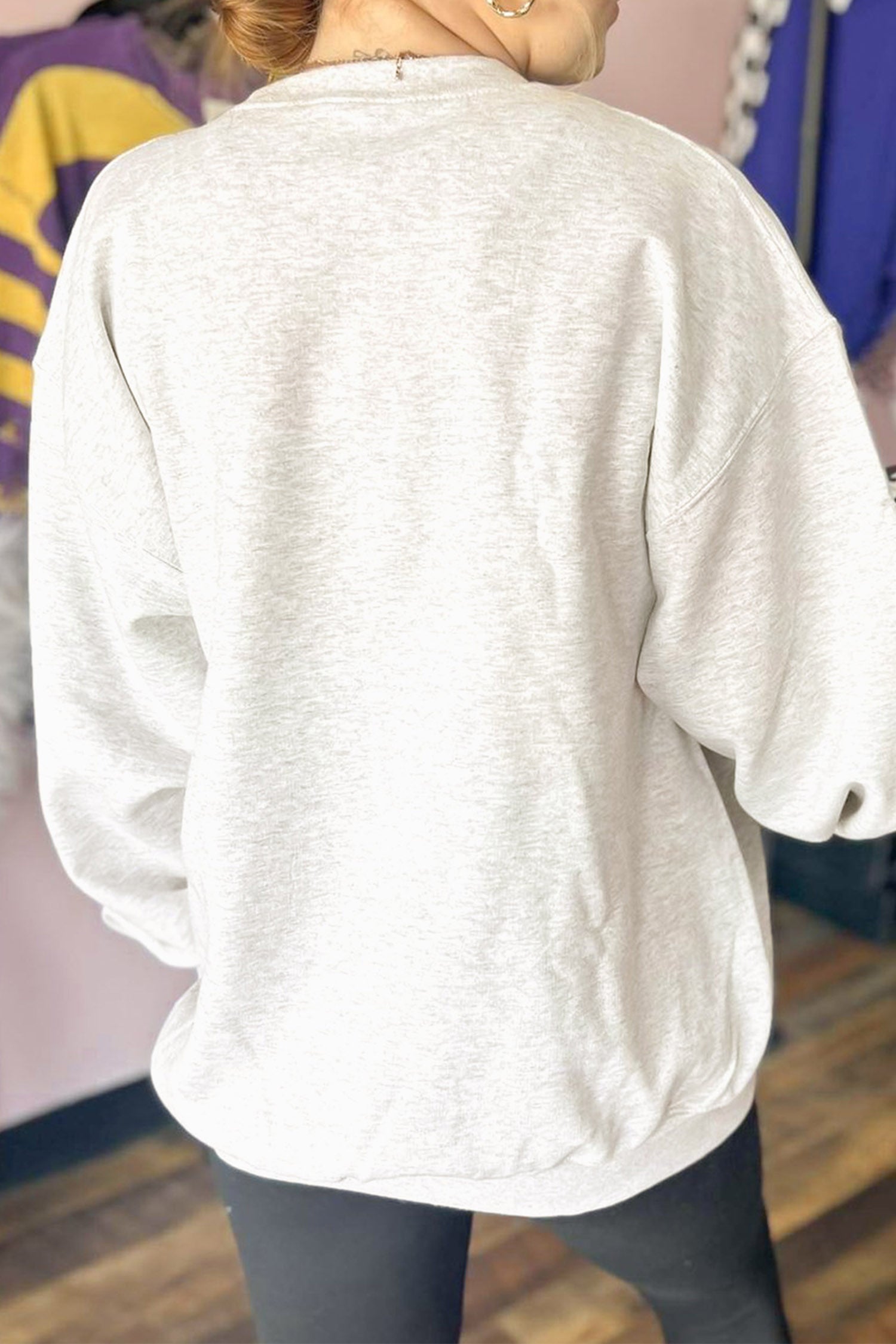 Light Grey Casual KY Open Front Tunic Sweatshirt