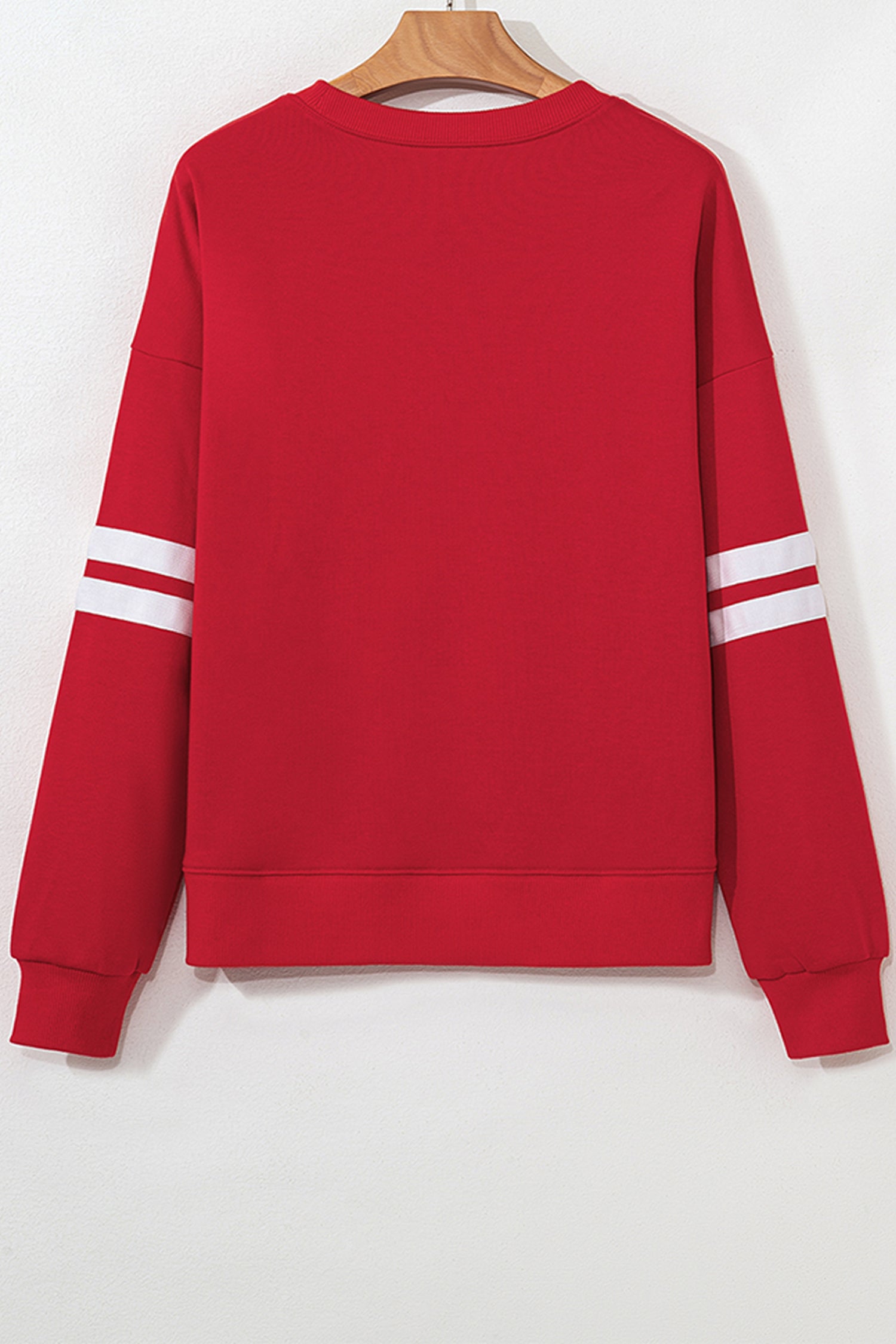 Fiery Red Alabama Letter Print Casual Graphic Sweatshirt