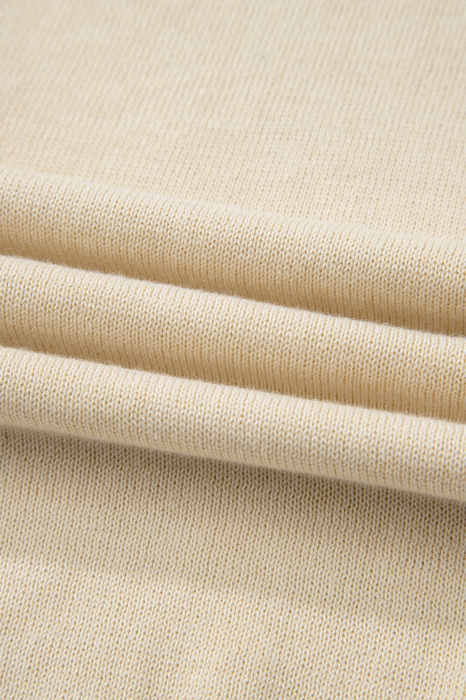 Apricot Buttoned Front Rolled Hem Cap Sleeve Sweater Top
