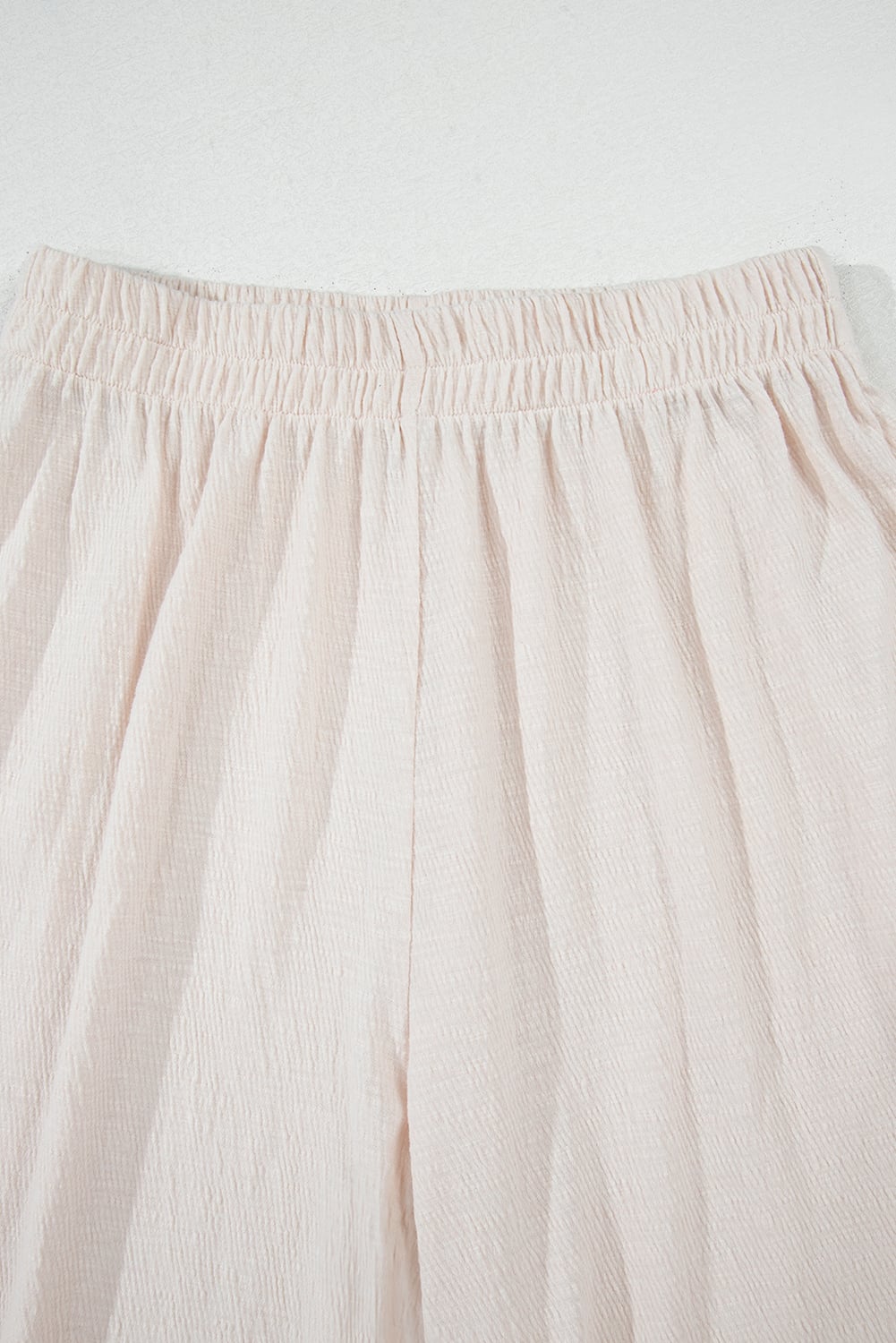 Apricot Buttoned V Neck Tank Top and Wide Leg Pants Casual Outfit