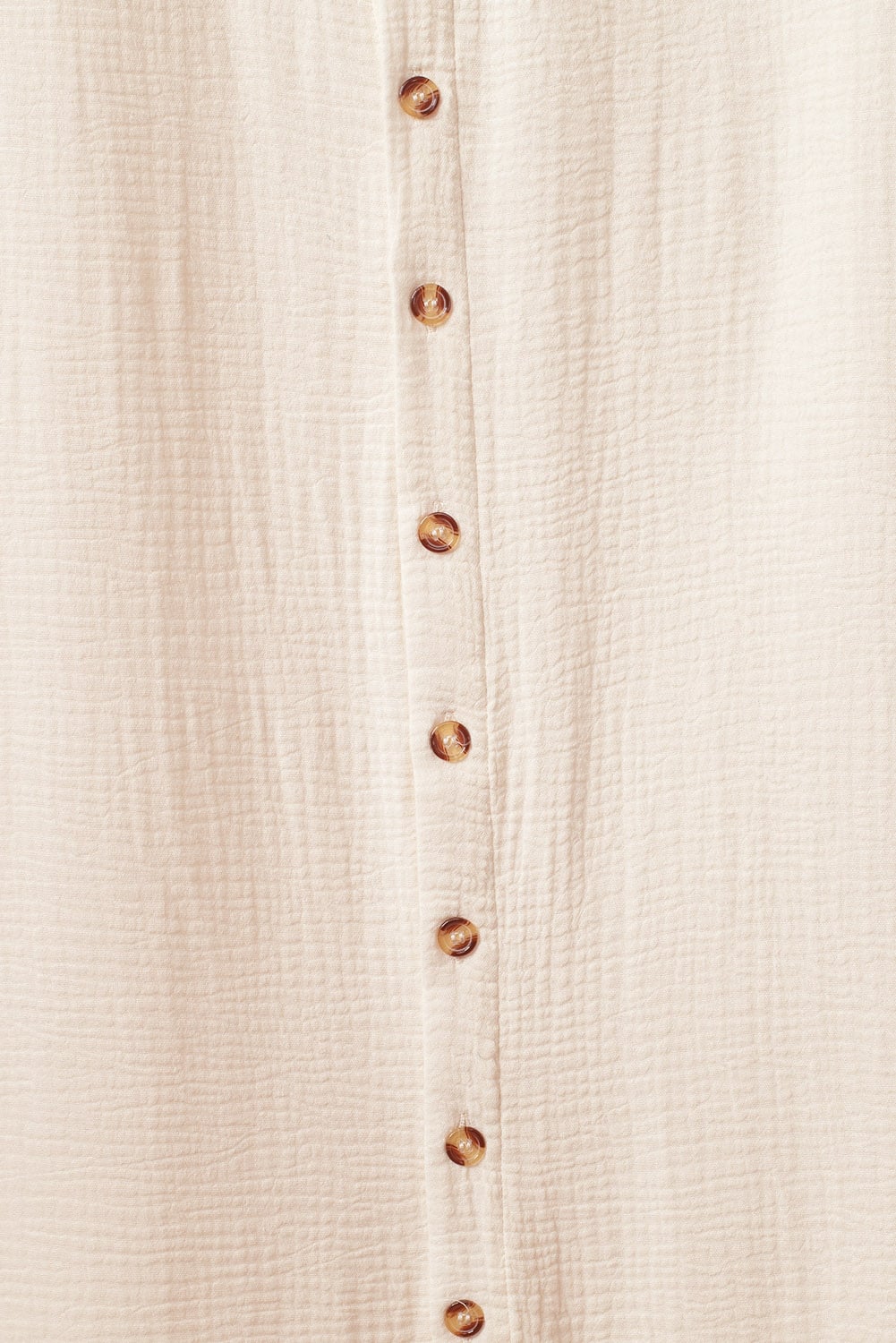 Apricot Crinkled Buttons Maxi Beach Dress with Slits