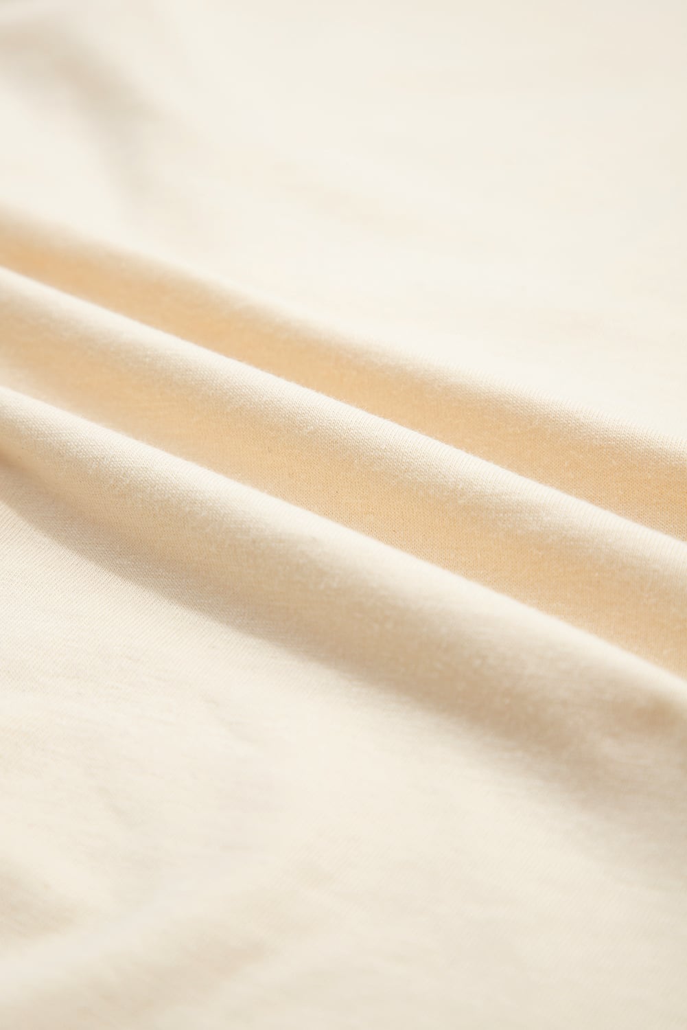 Apricot Flower Patched Exposed Stitching Trim Crew Neck Loose Tee