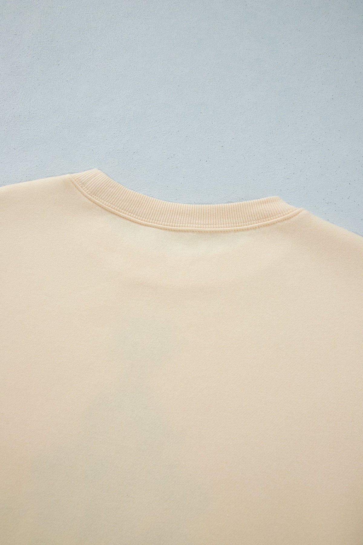 Apricot Merry Christmas and Happy New Year Embroidered Holiday Slogan Sweatshirt