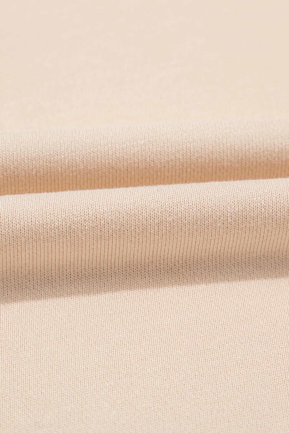 Apricot THANKS Chenille Embroidered Drop Shoulder Graphic Sweatshirt
