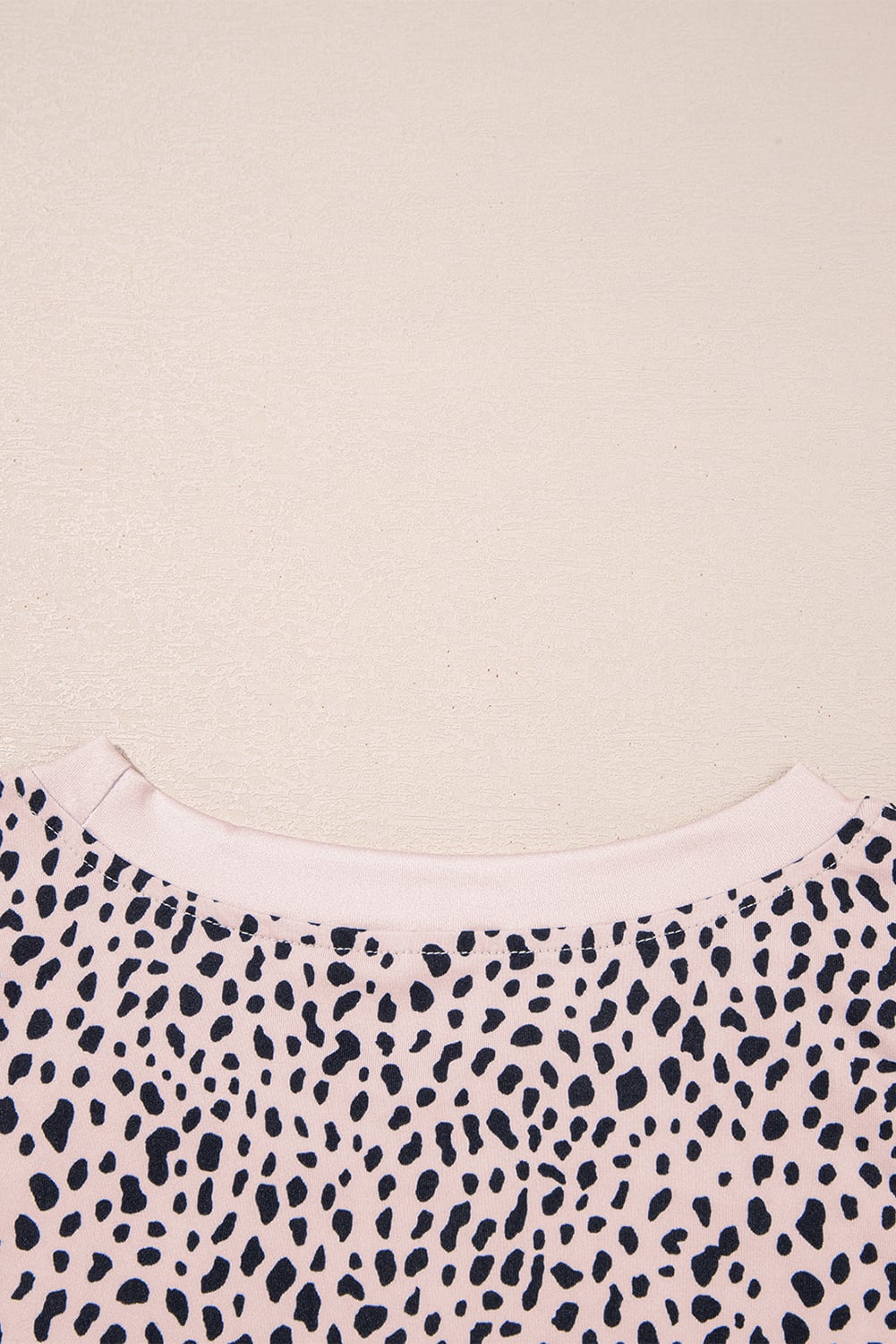 Apricot Leopard Round Neck Tank Top