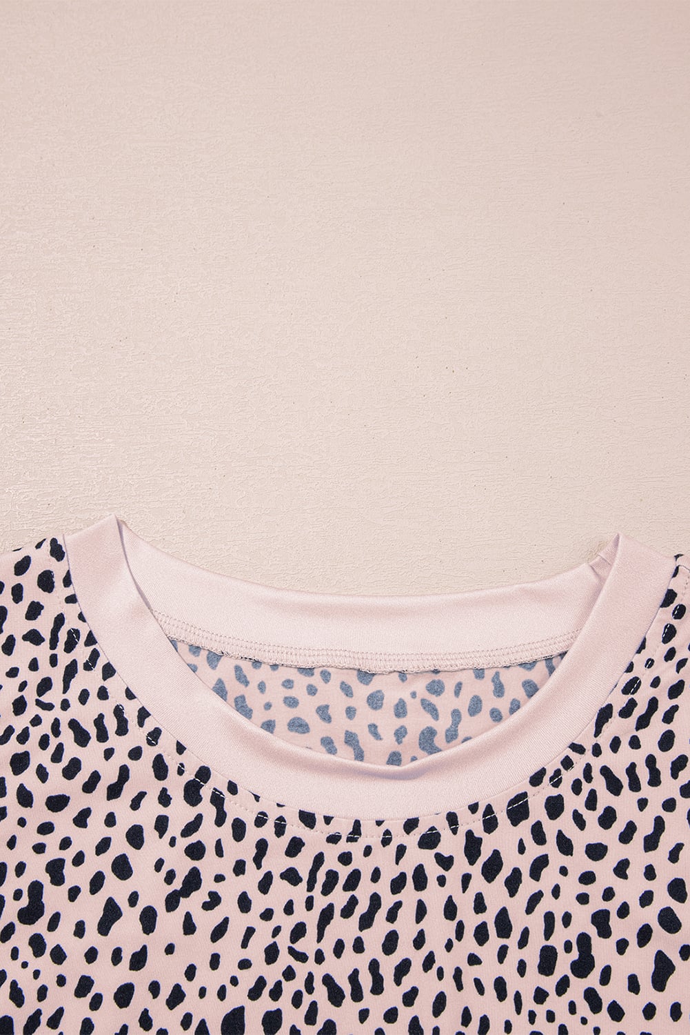 Apricot Leopard Round Neck Tank Top