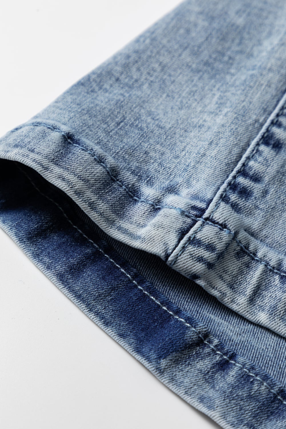 Ashleigh Blue Acid Wash Exposed Seam Drawstring Elastic Waist Barrel Jeans