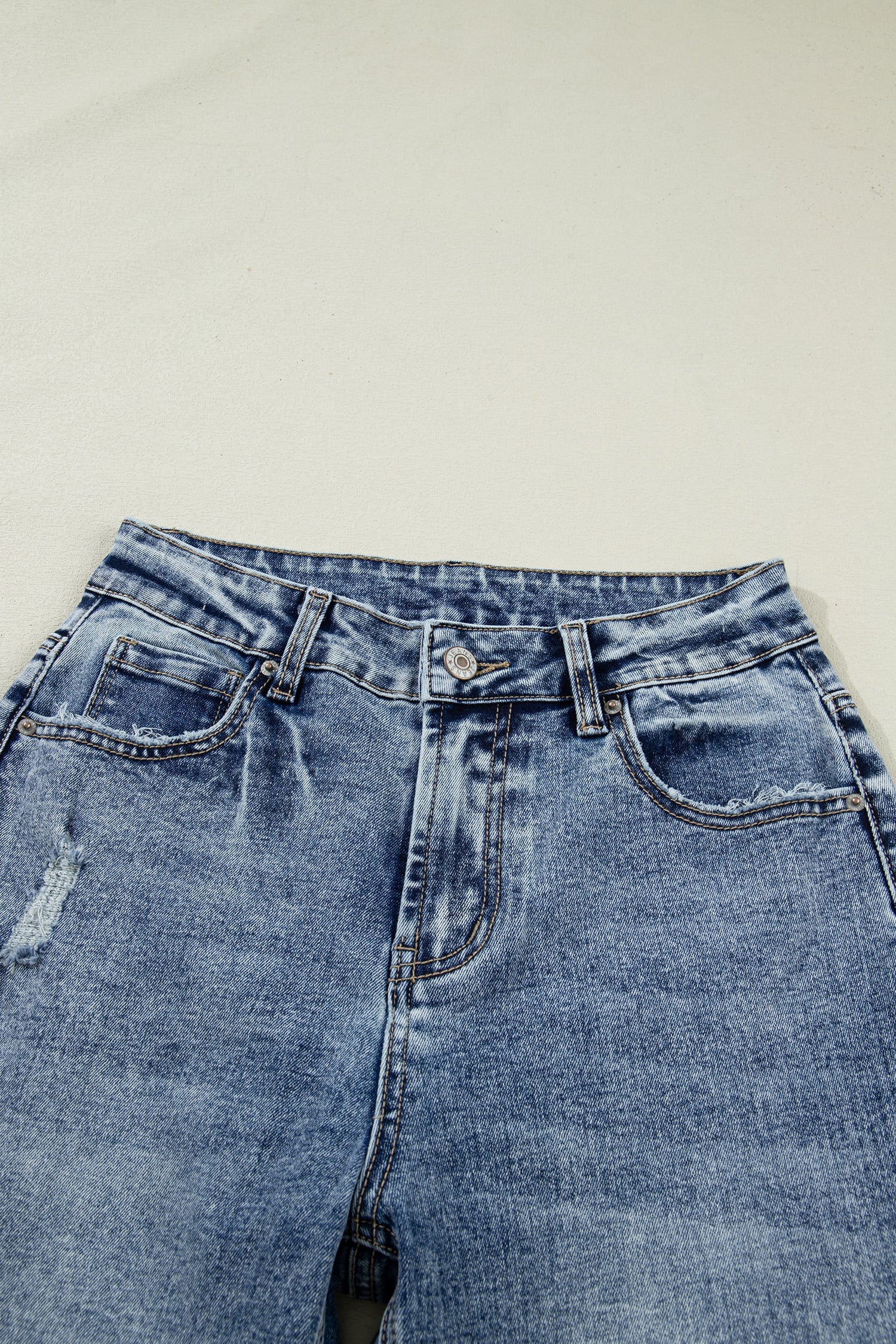Ashleigh Blue Cuffed Straight Loose Jeans