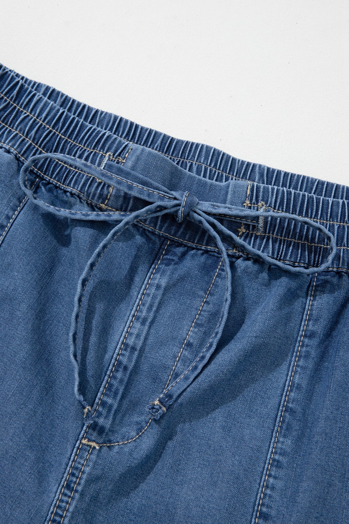 Ashleigh Blue Drawstring Waist Wide Leg Jeans