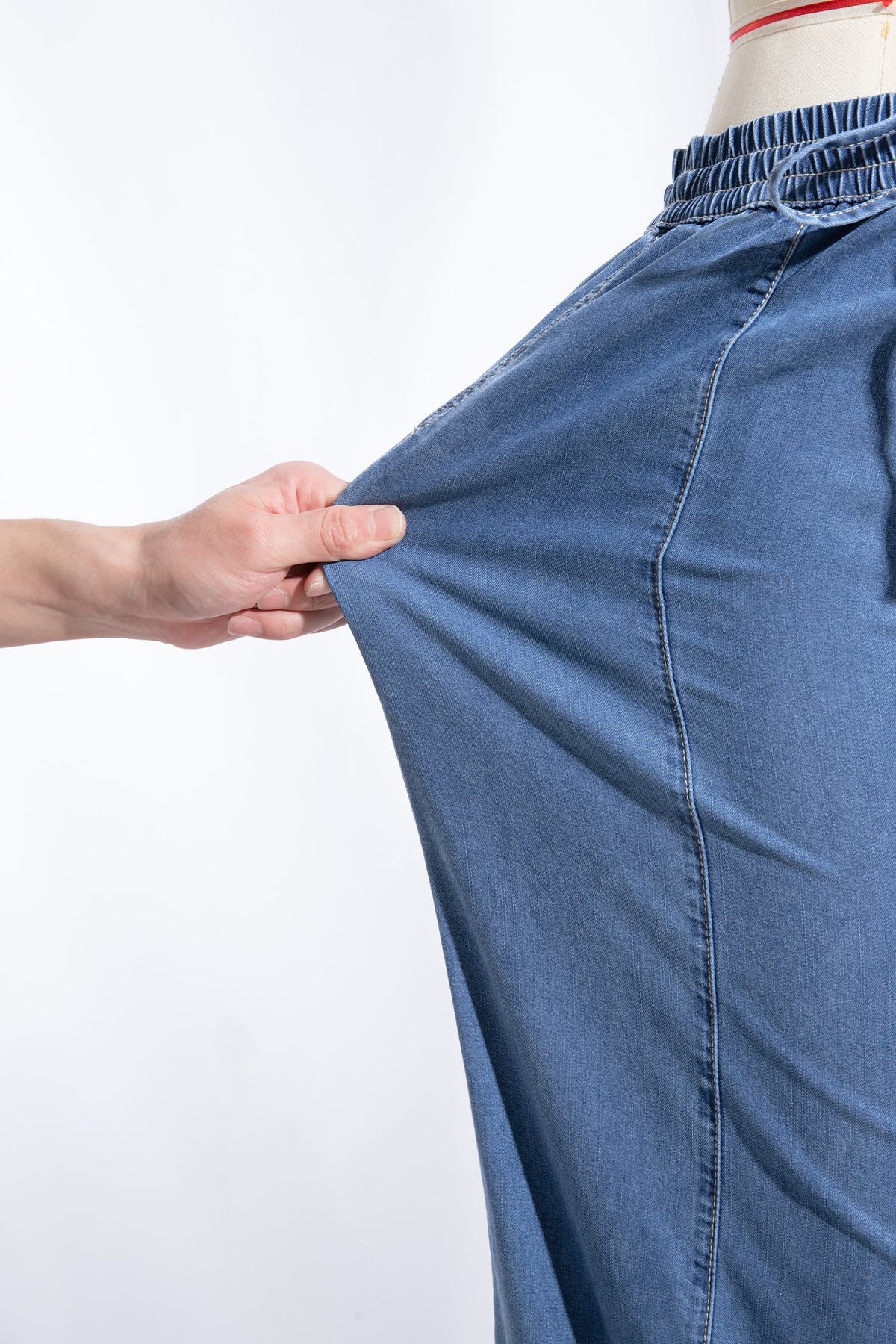 Ashleigh Blue Drawstring Waist Wide Leg Jeans