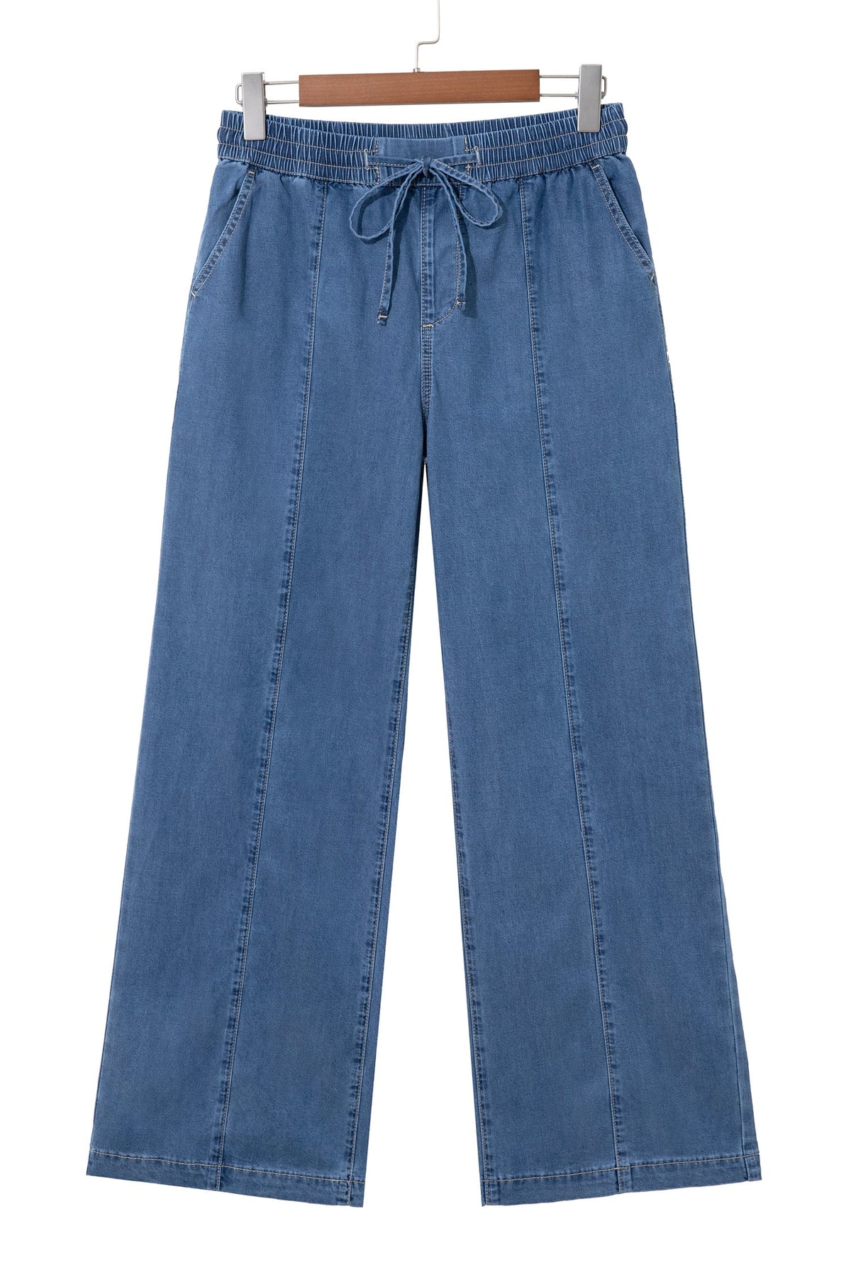 Ashleigh Blue Drawstring Waist Wide Leg Jeans