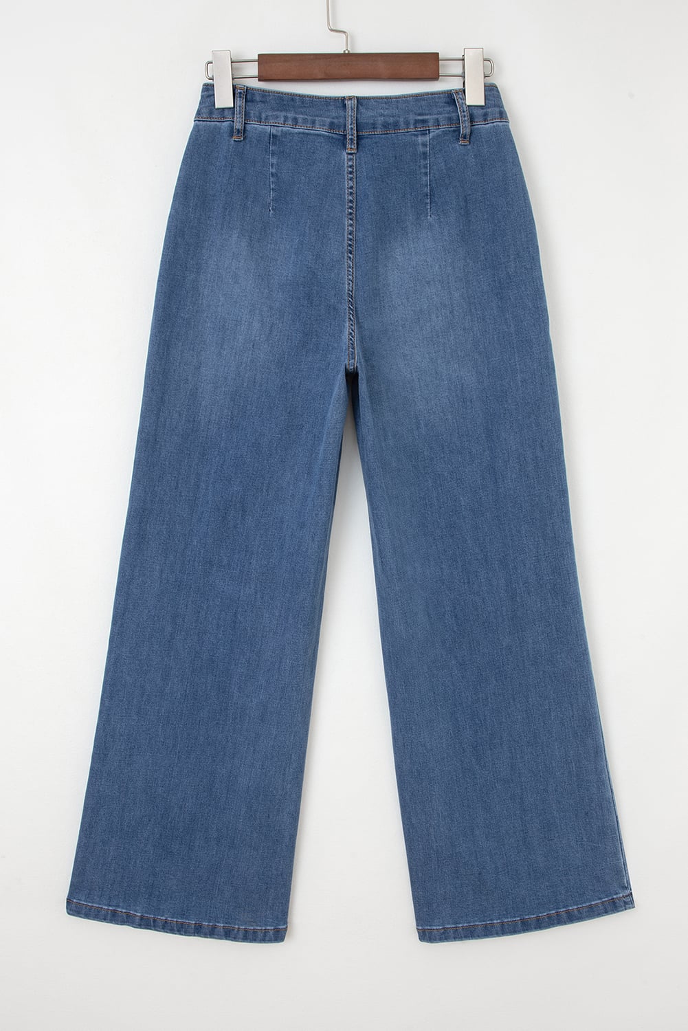 Ashleigh Blue Multi Buttons High Waist Wide Leg Jeans With Pockets