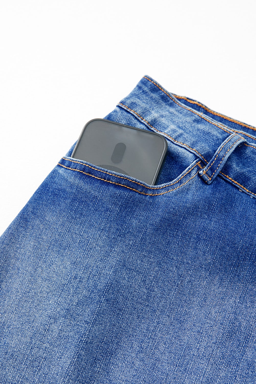 Ashleigh Blue Wrapped Crossed Waist Denim Mini Skirt