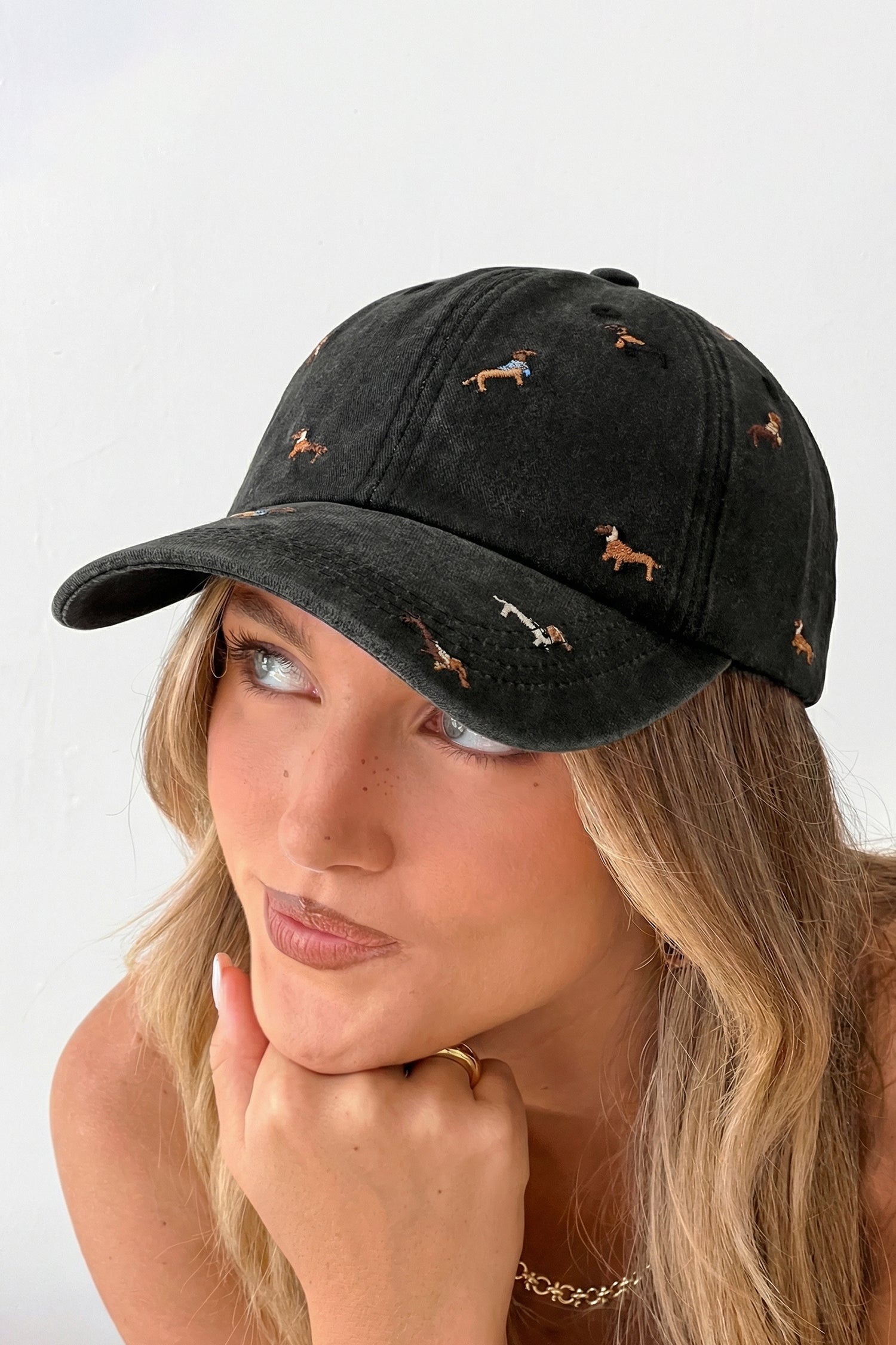 Bristol Black Dachshunds Cute Dogs Embroidered Baseball Cap