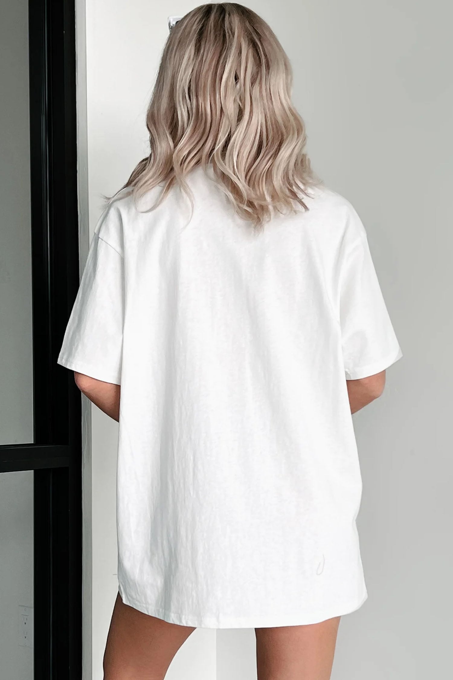 White Funny Duck Bottoms Up Graphic Tunic Tee