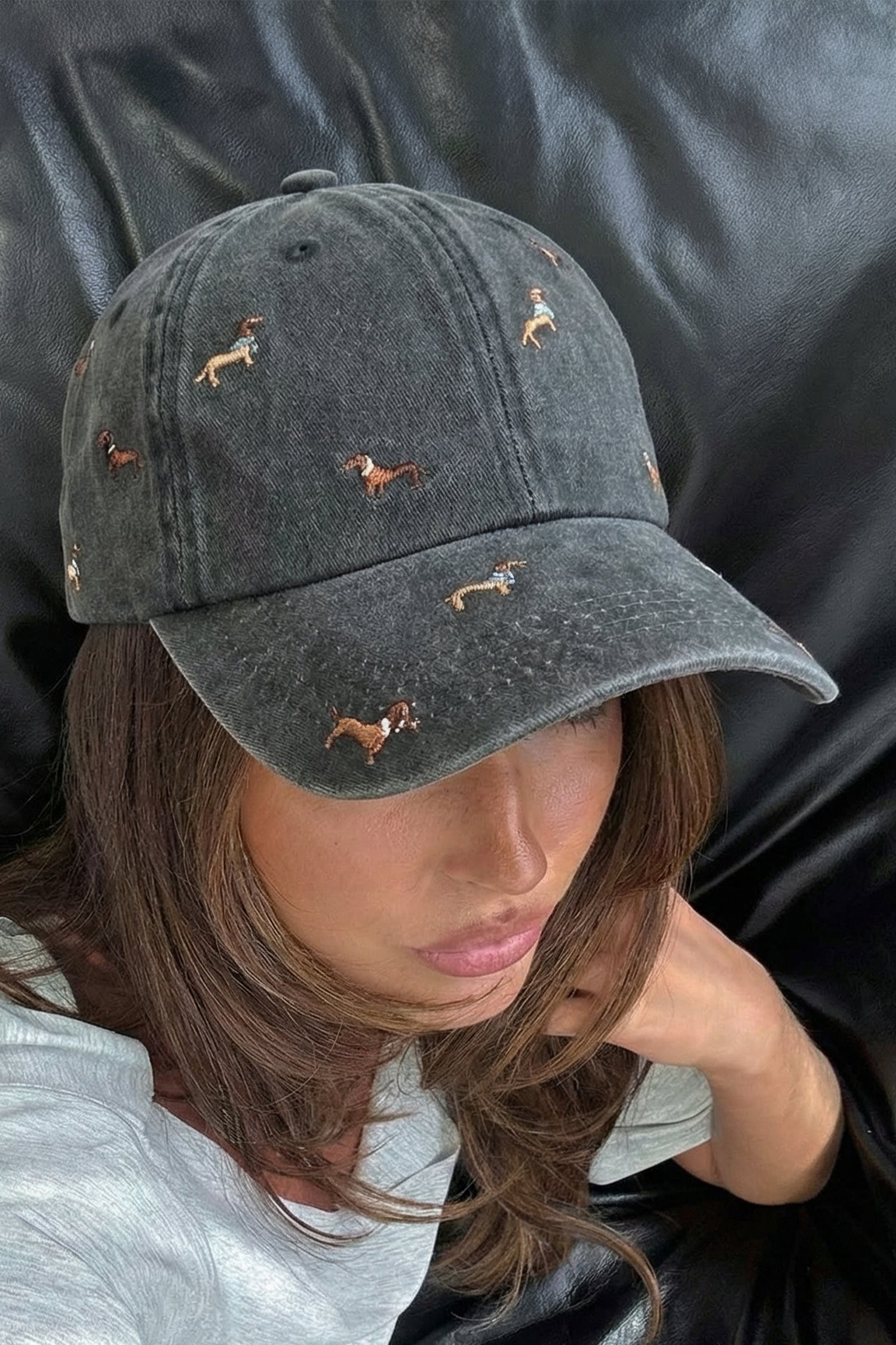 Bristol Black Dachshunds Cute Dogs Embroidered Baseball Cap