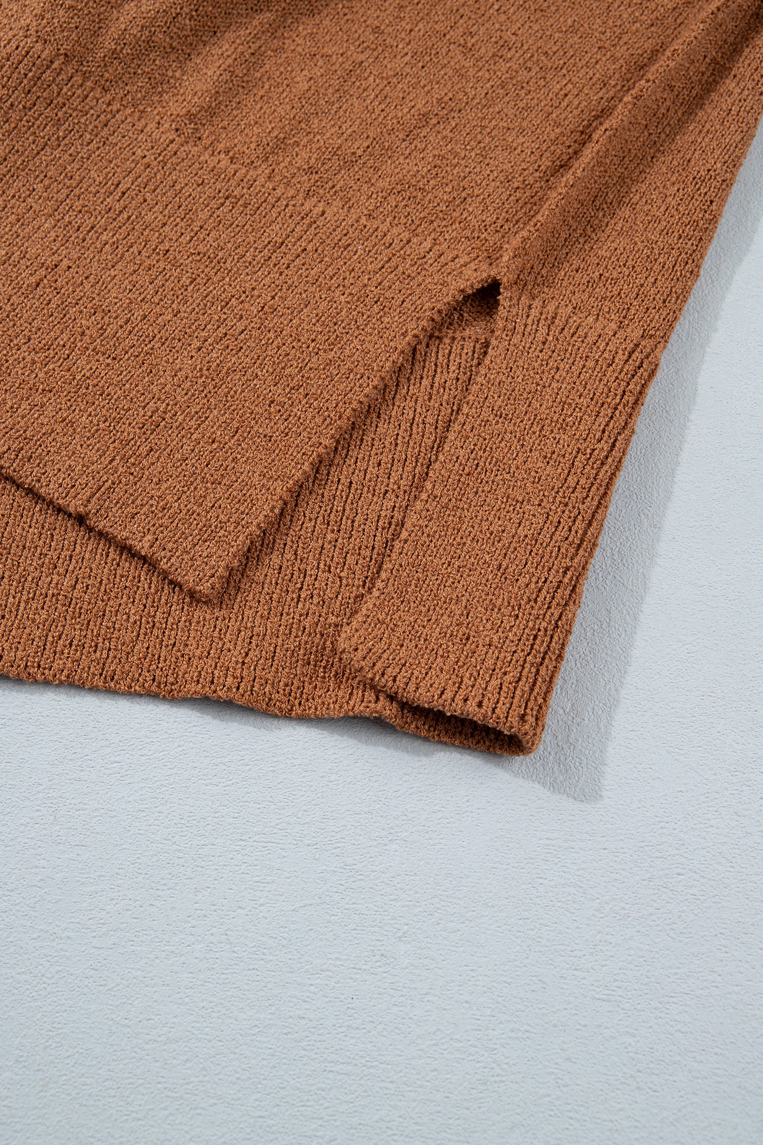 Brown Oversized Drop Shoulder Round Neck Christmas Sweater