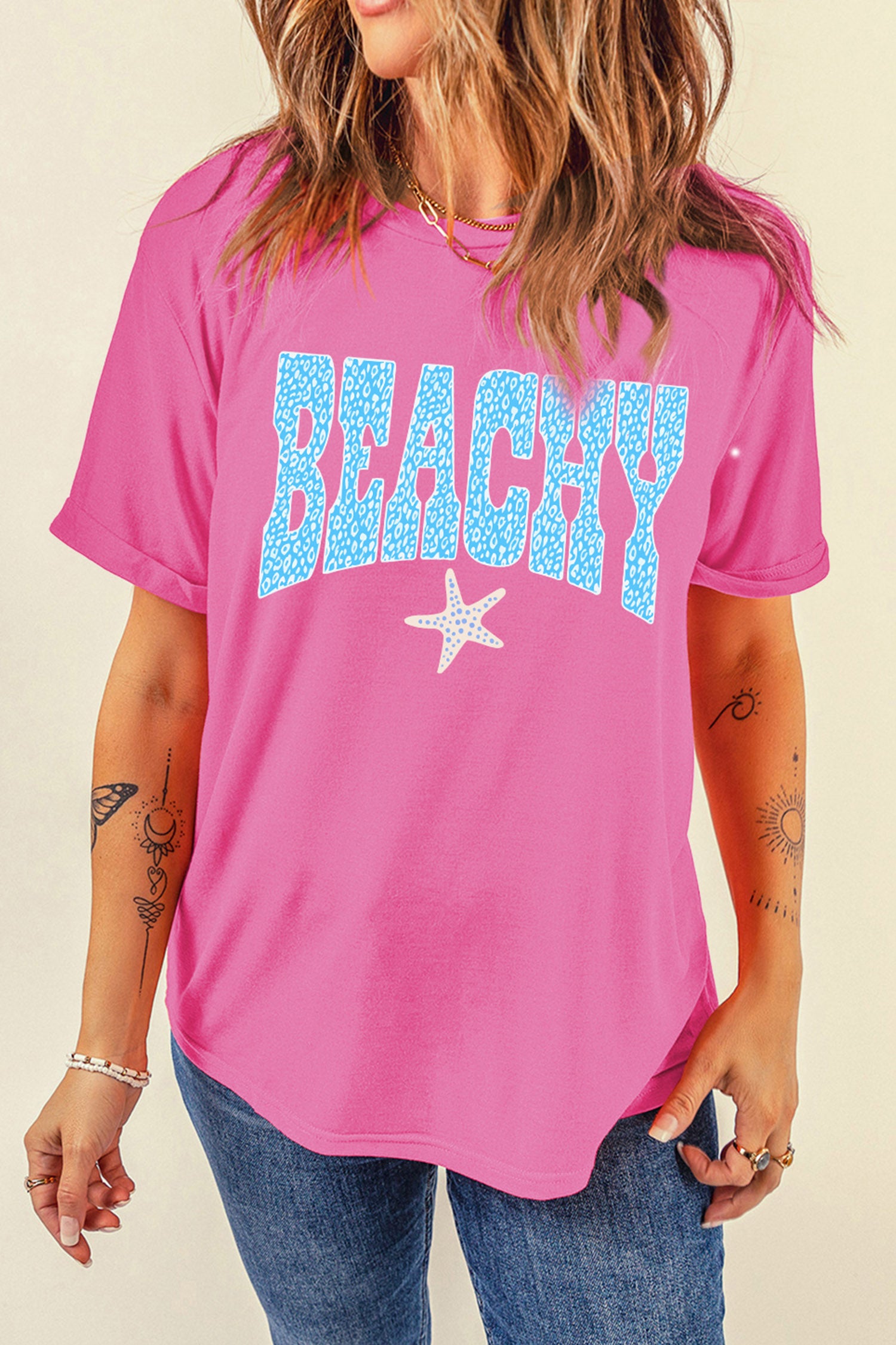 Sachet Pink BEACHY Starfish Graphic Tee