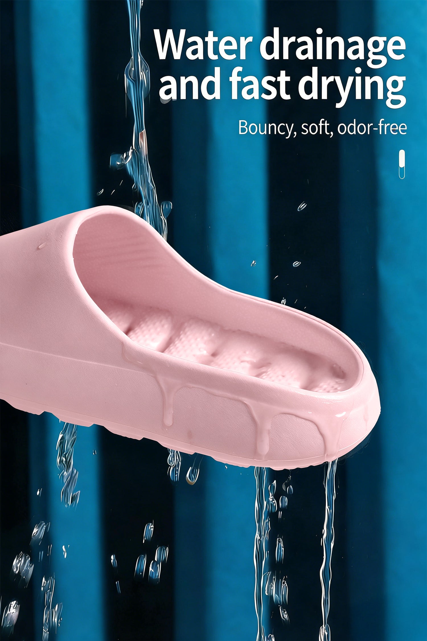 Gossamer Pink Anti-skid EVA Cut-out Indoors Bathing Slippers