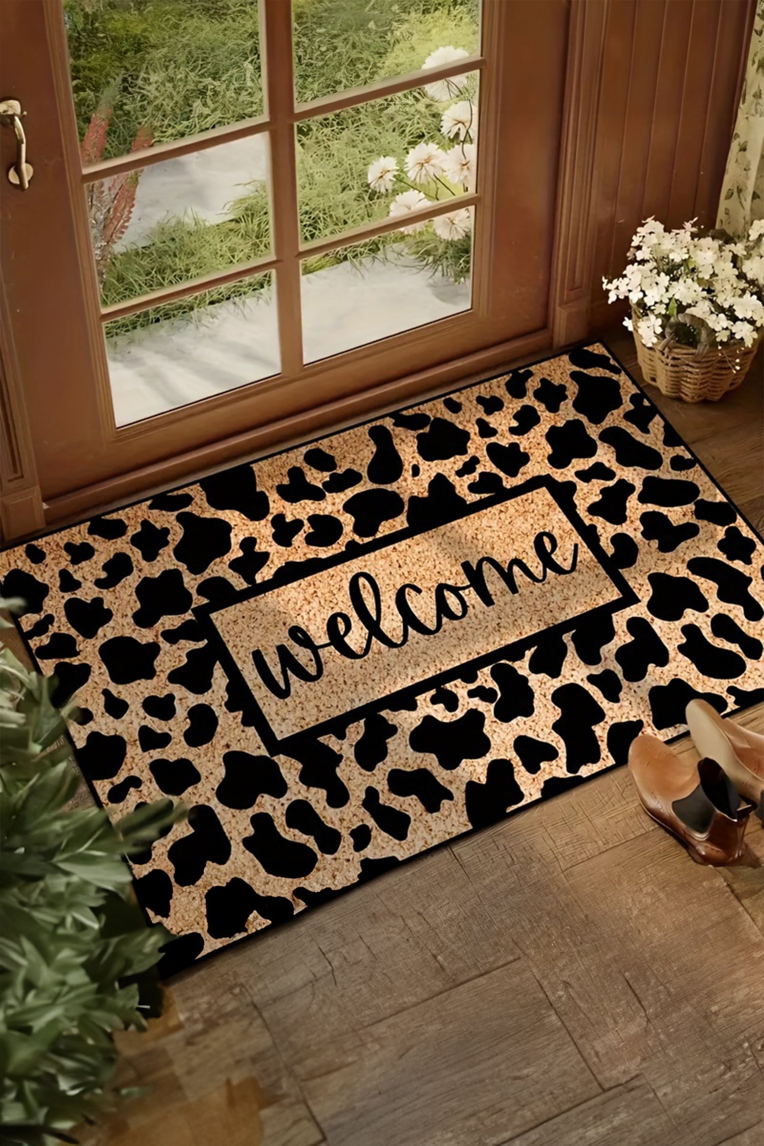 Camel Stylish Animal Print Welcome Doormat