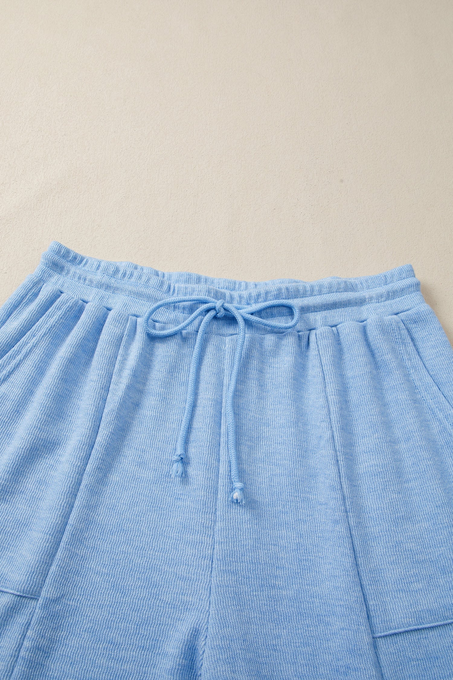 Beau Blue Cap Sleeve Matching Top and Jogger Pants Set