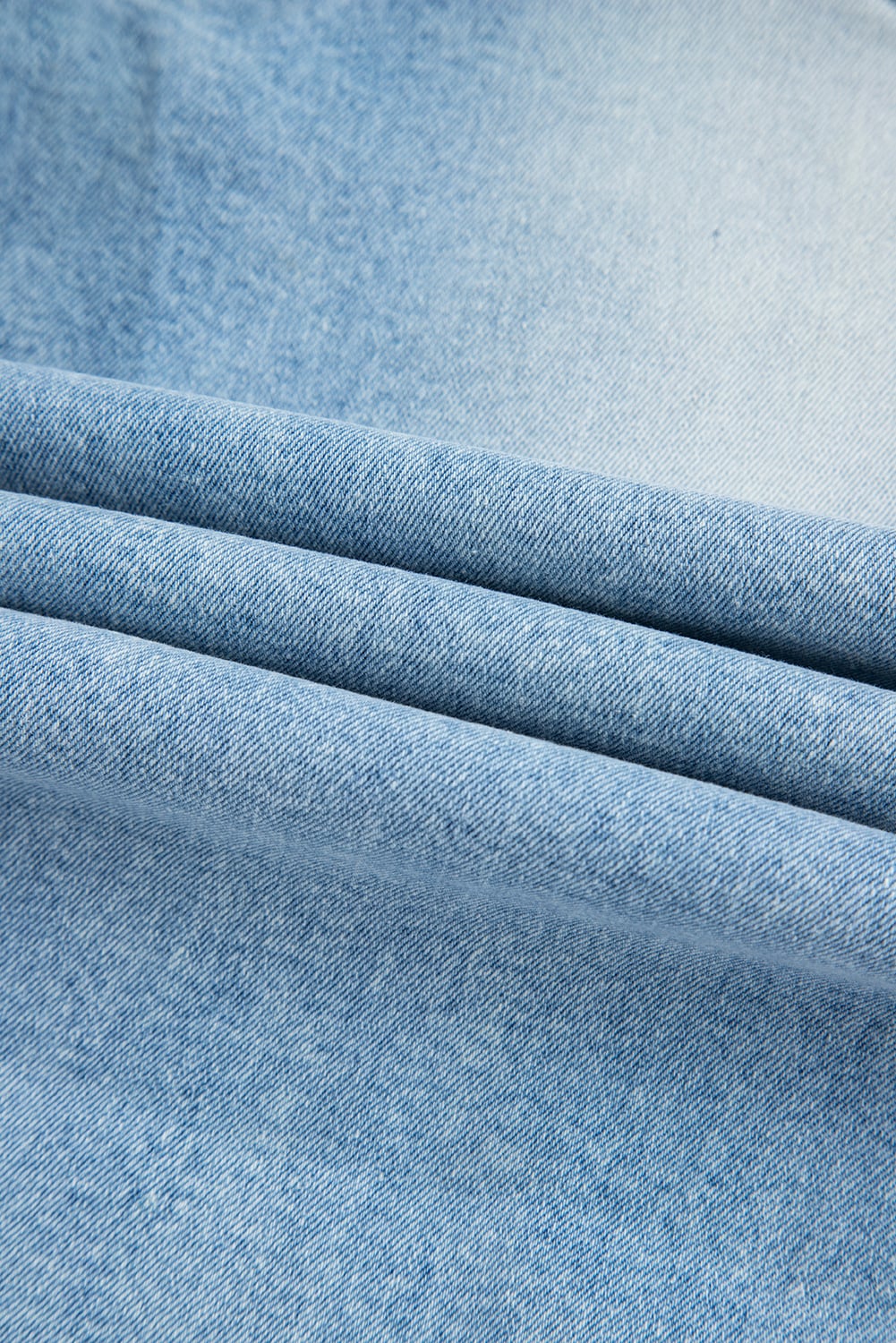 Beau Blue Flower Patched Light Wash Cropped High Waist Barrel Jeans