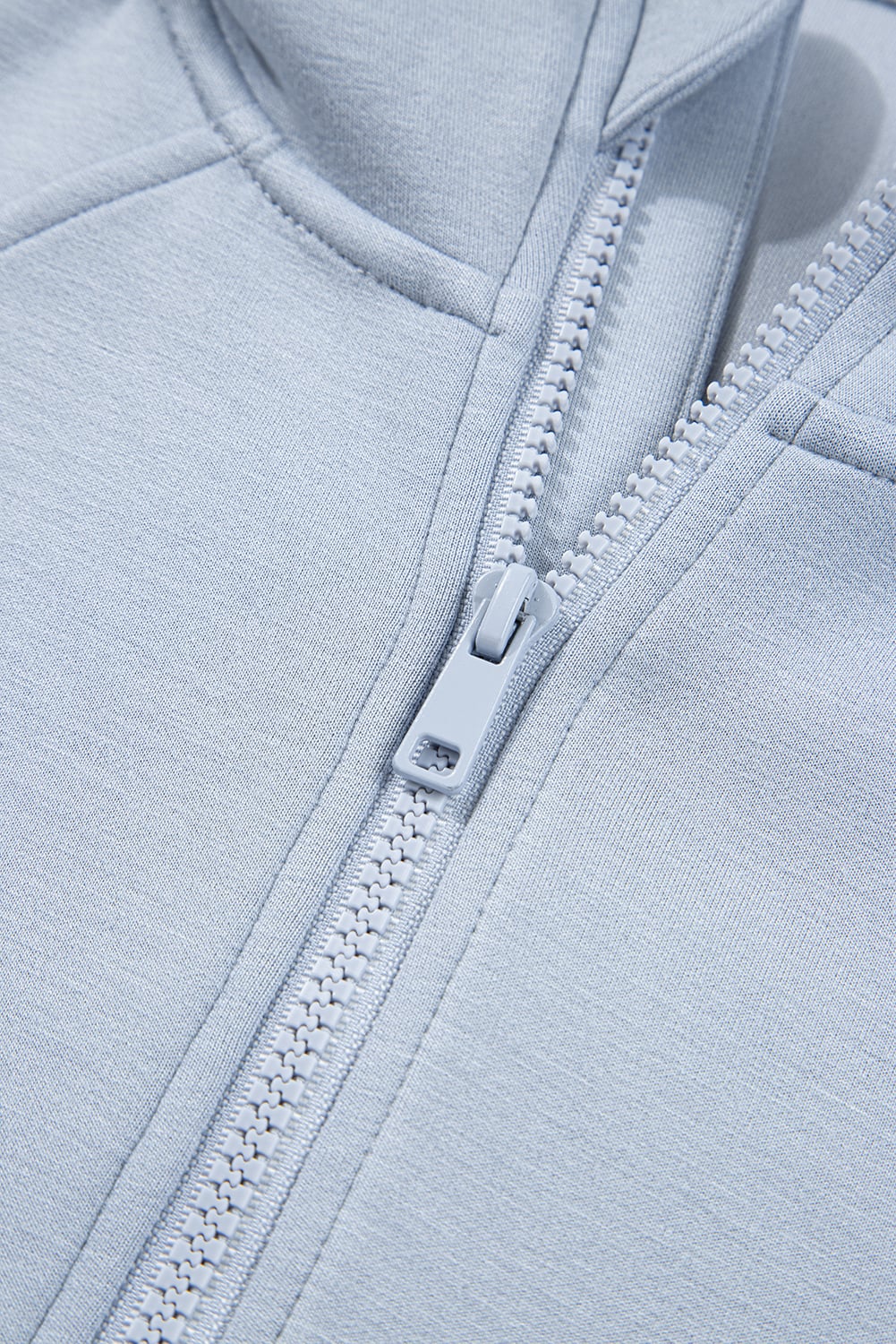 Beau Blue Half Zip Thumbhole Sleeve Hoodie Active Pants 2pcs Outfit