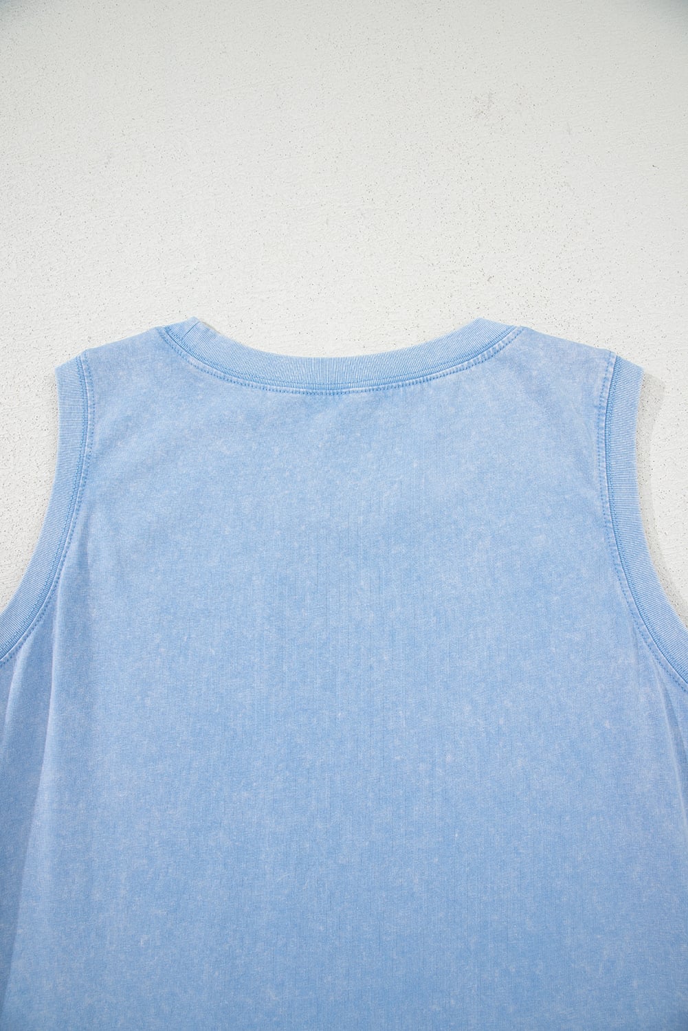 Beau Blue Mineral Wash Tank Mini Dress with Pockets