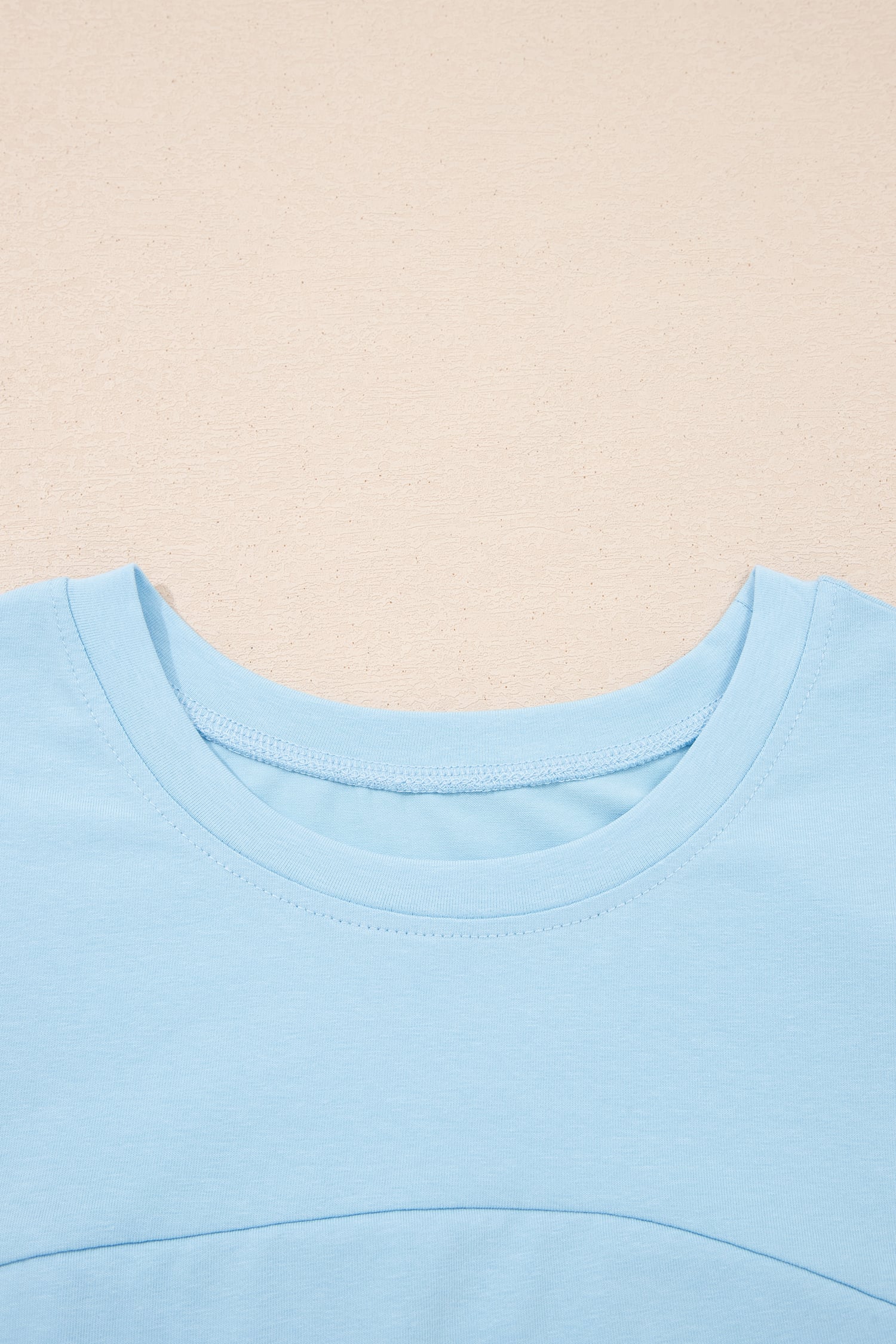 Beau Blue Solid Color Cropped Tank Top and Jogger Pants Set