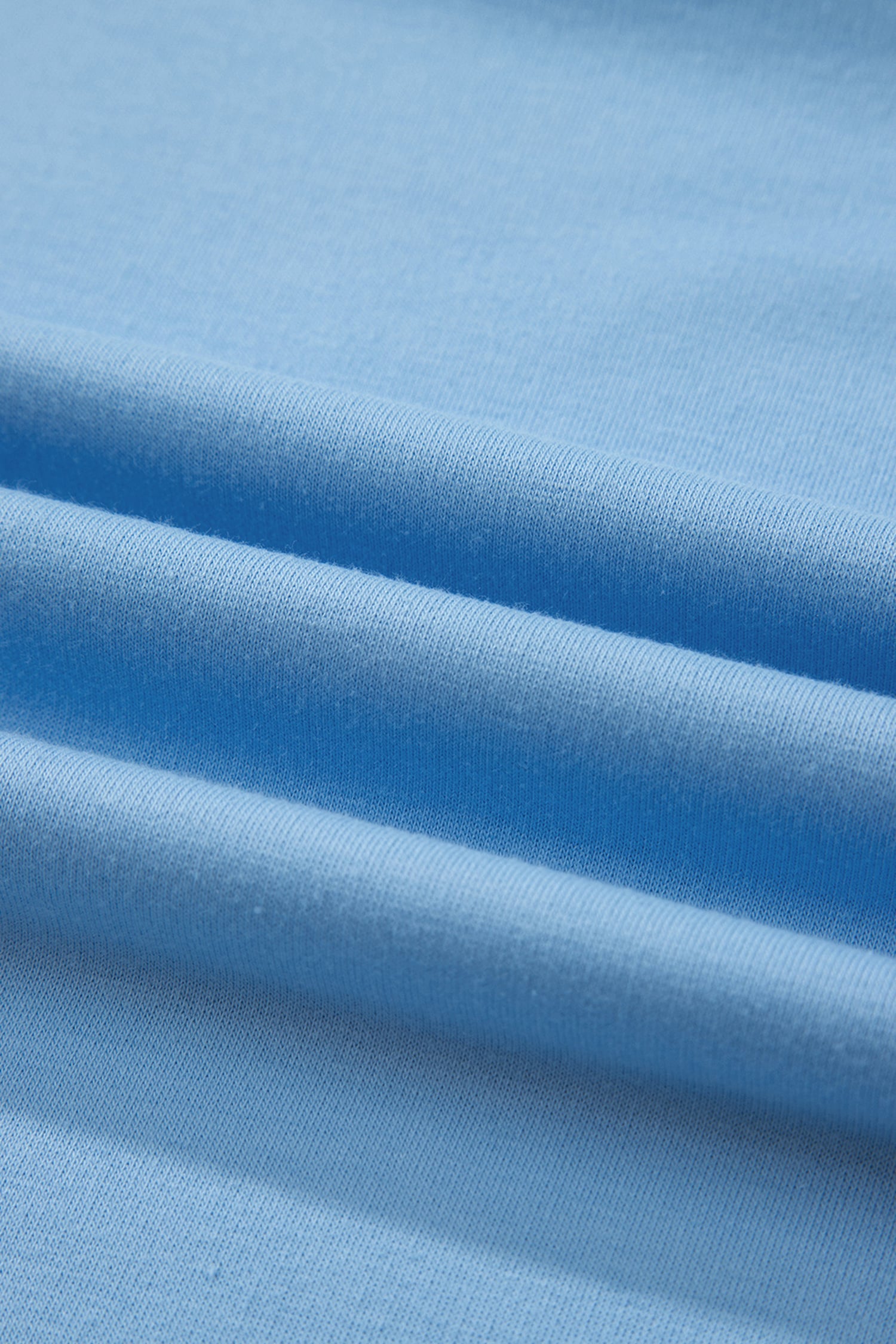 Beau Blue Solid Color V Neck Tee Drawstring Pant Set