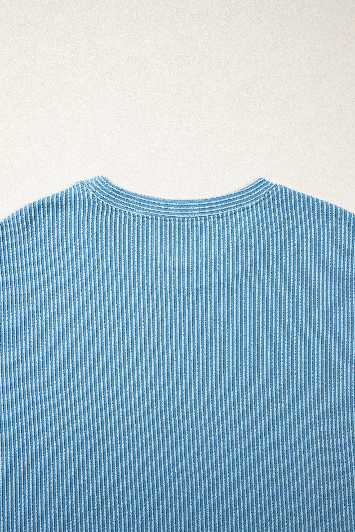 Beau Blue USA Graphic Half Sleeve Loose Ribbed Top