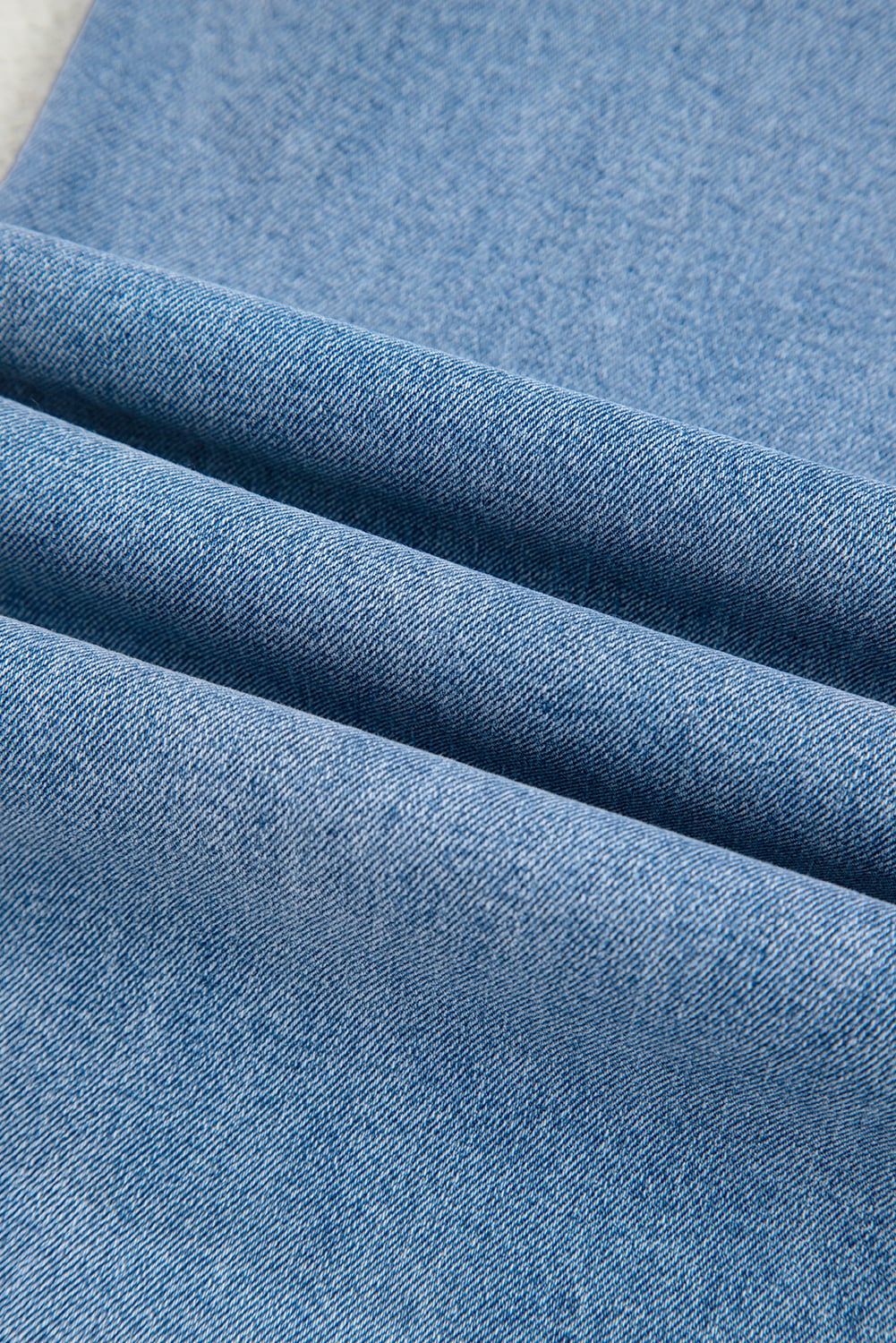 Beau Blue Western Washed Bow Knot Sash Wide Leg Jeans