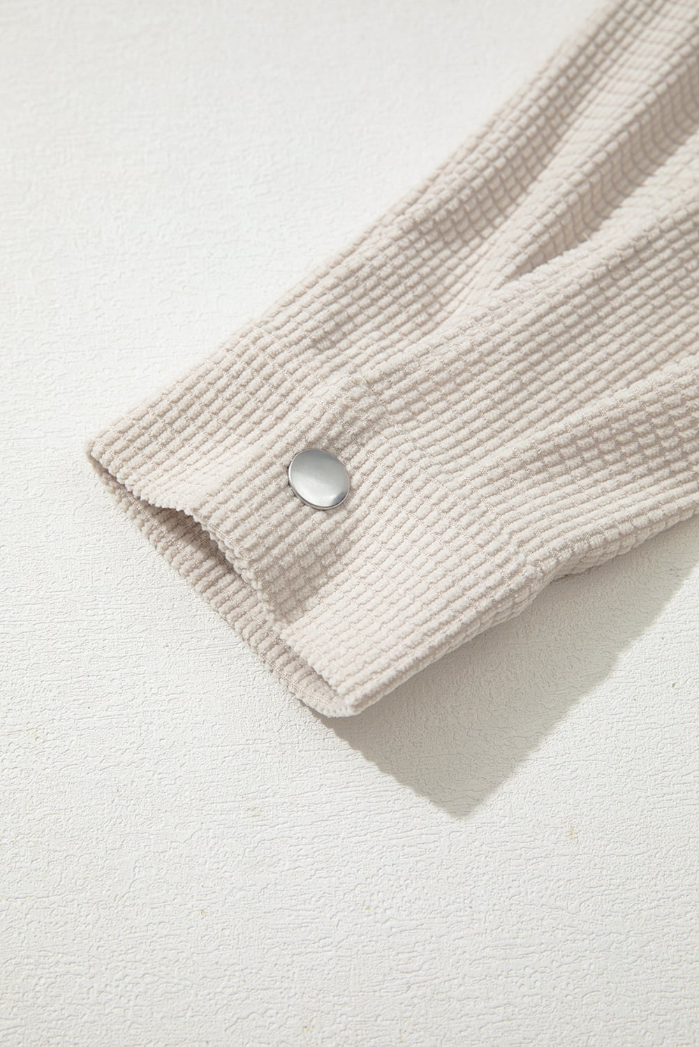 Beige 2 in 1 Thermal Knit Textured Hooded Jacket