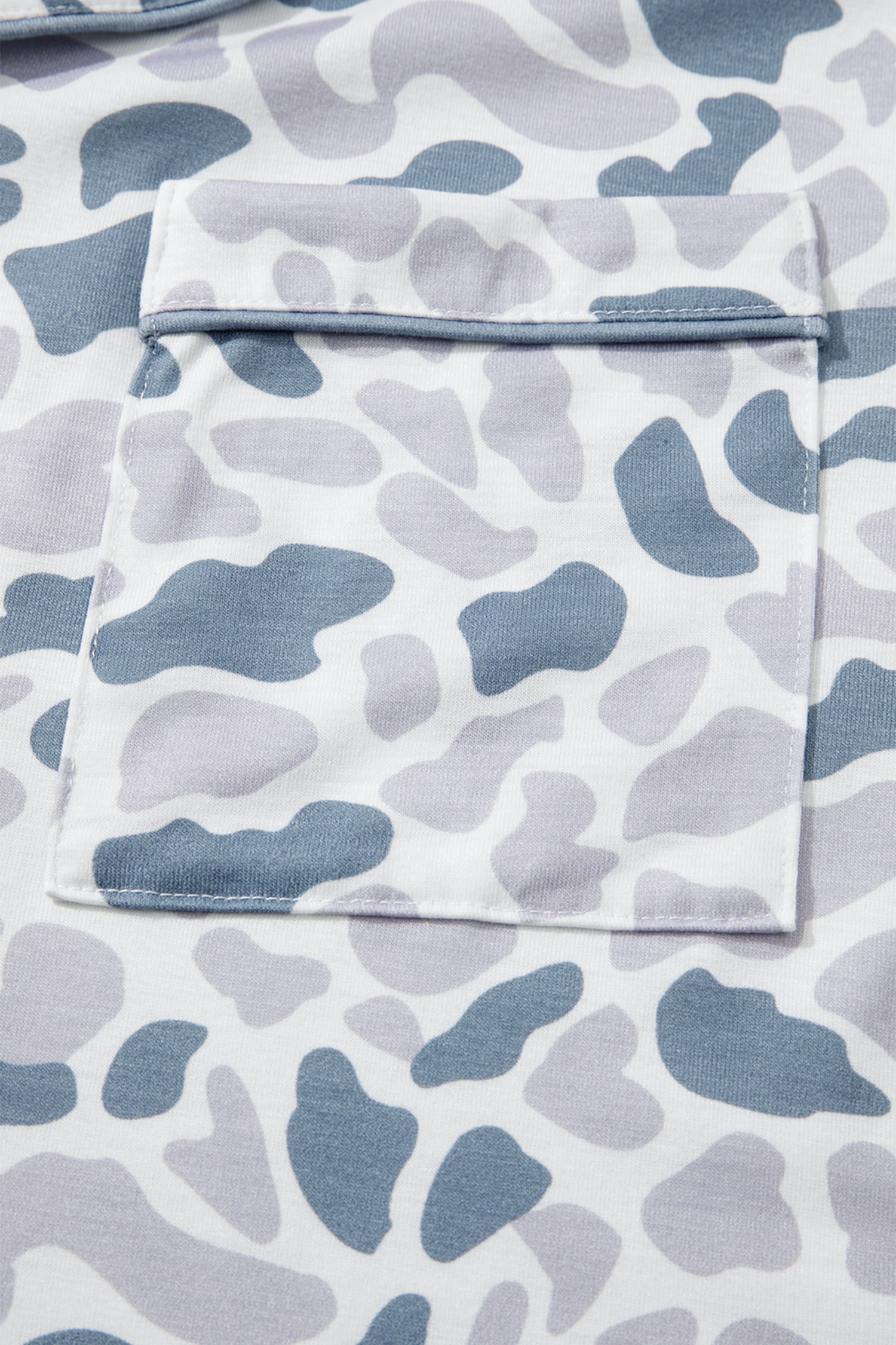 Beige Camouflage Print Lapel Shirt Drawstring 2pcs Short Pajama Set