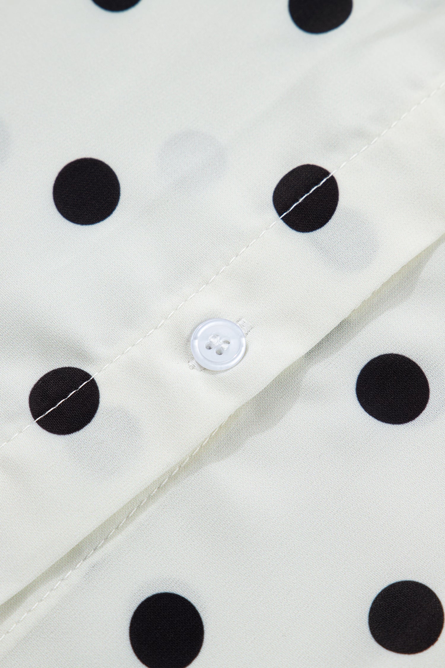Beige Polka Dot Print Loose Dolman Shirt