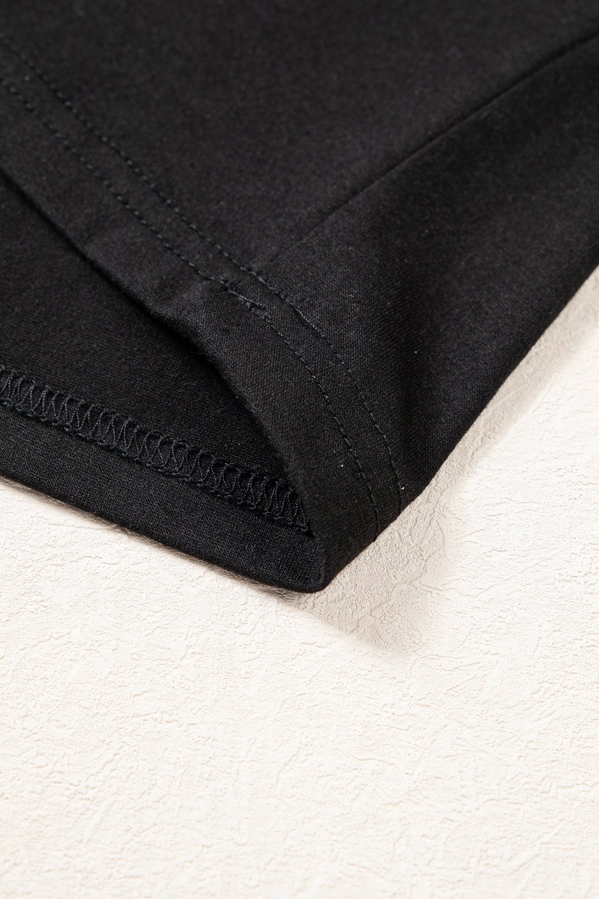Black 3/4 Sleeve Button Detail Off Shoulder Top