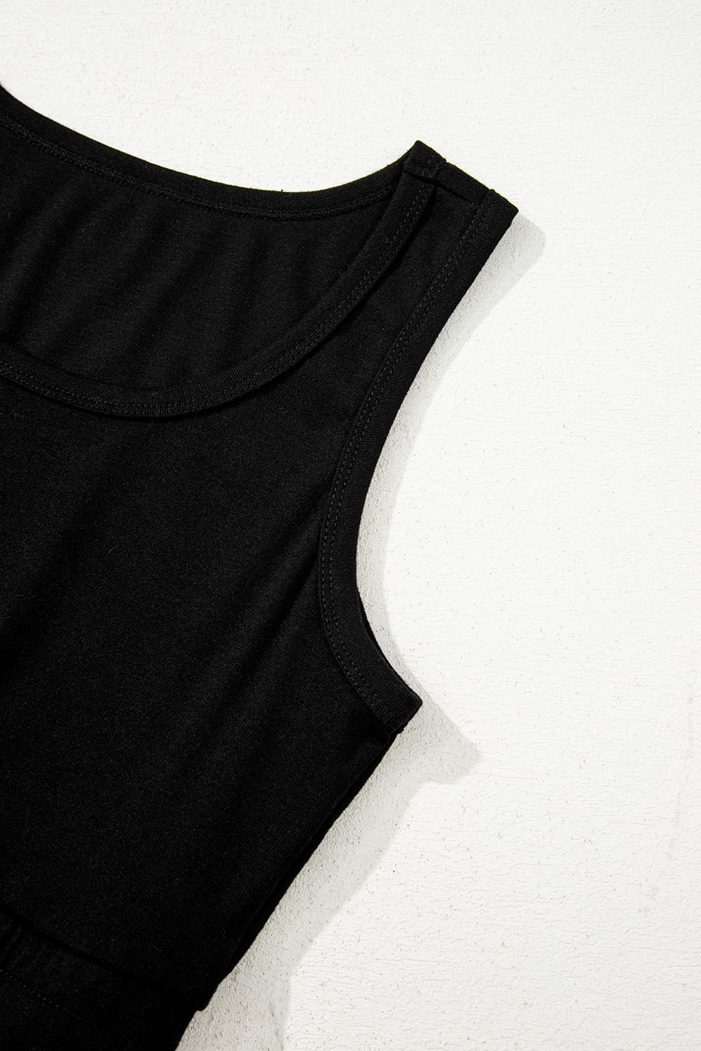 Black 3 Pcs Crop Tank Top Shorts with Cardigan Lounge Set