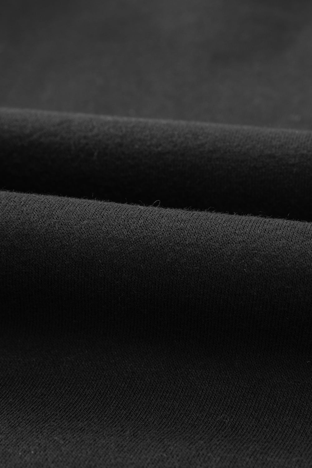 Black Drop Shoulder Loose Sweatshirt and Joggers Active Set
