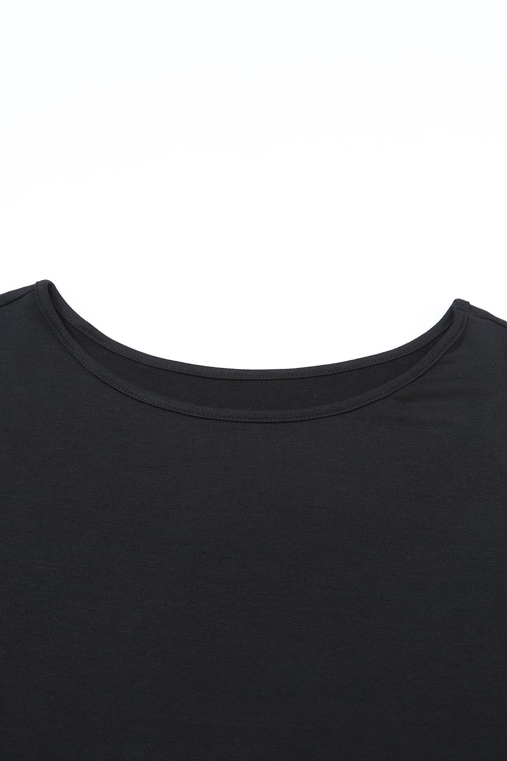 Black Asymmetrical Cut Out Buttoned Long Sleeve Top