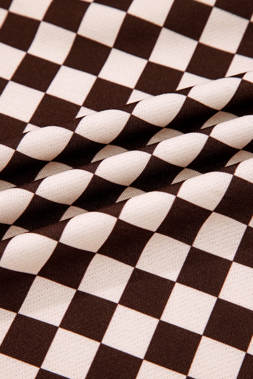 Black Athleisure Checkered 2pcs Pants Set