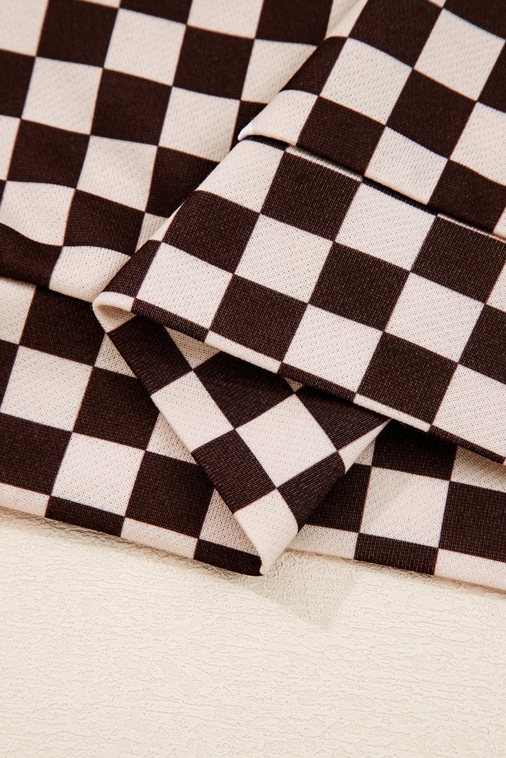 Black Athleisure Checkered 2pcs Pants Set