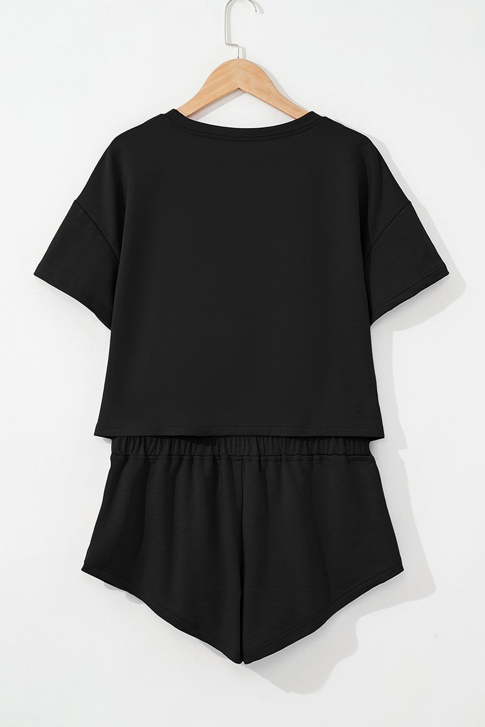 Black Baseball Print Skort Set