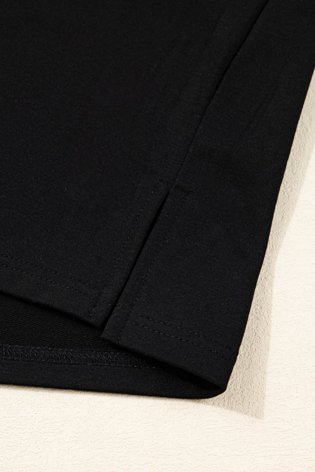 Black Bow Knot Patchwork Crewneck Plus Size Blouse