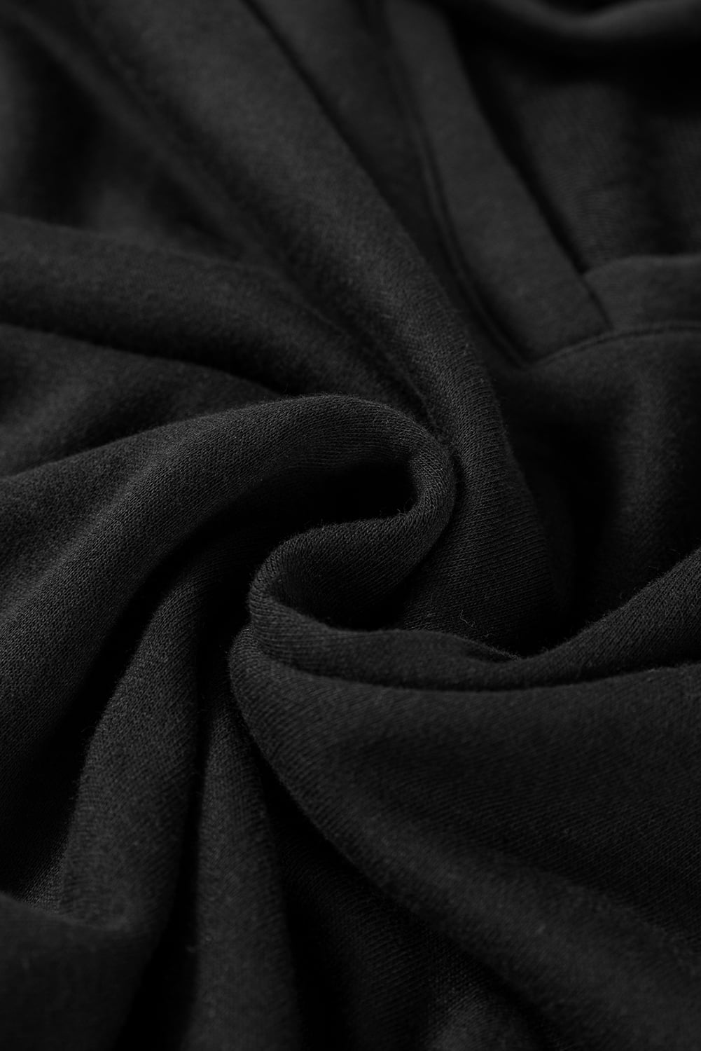 Black Bowknot Dewback Round Neck Sweatshirt