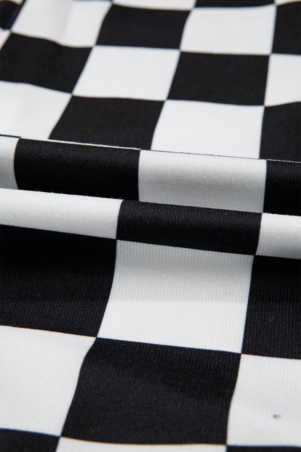 Black Checkerboard Flap Pocket Button Front Shacket